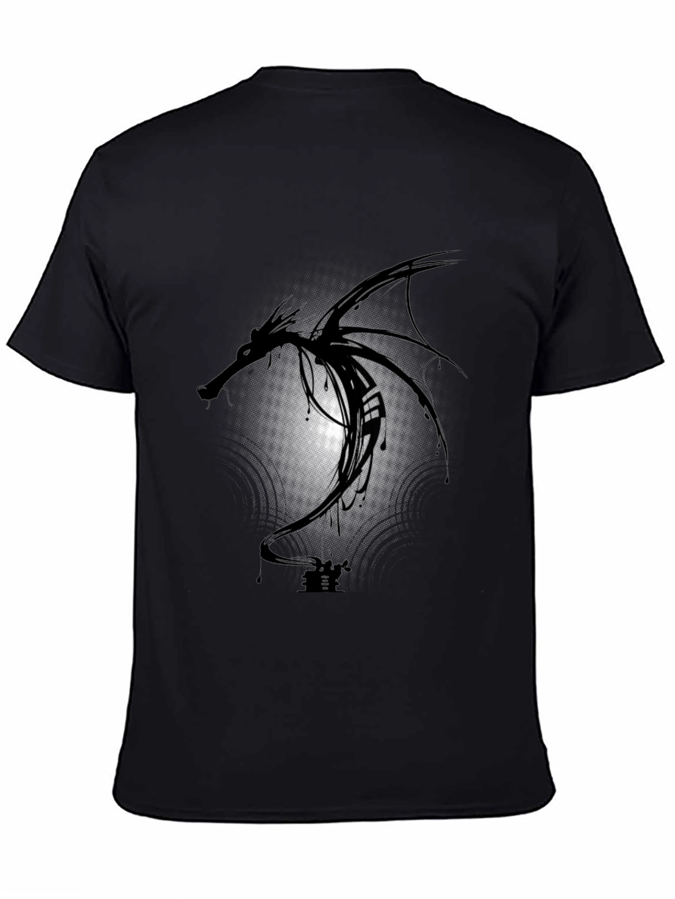 Dragon Graphic Black Tee - Modern Style