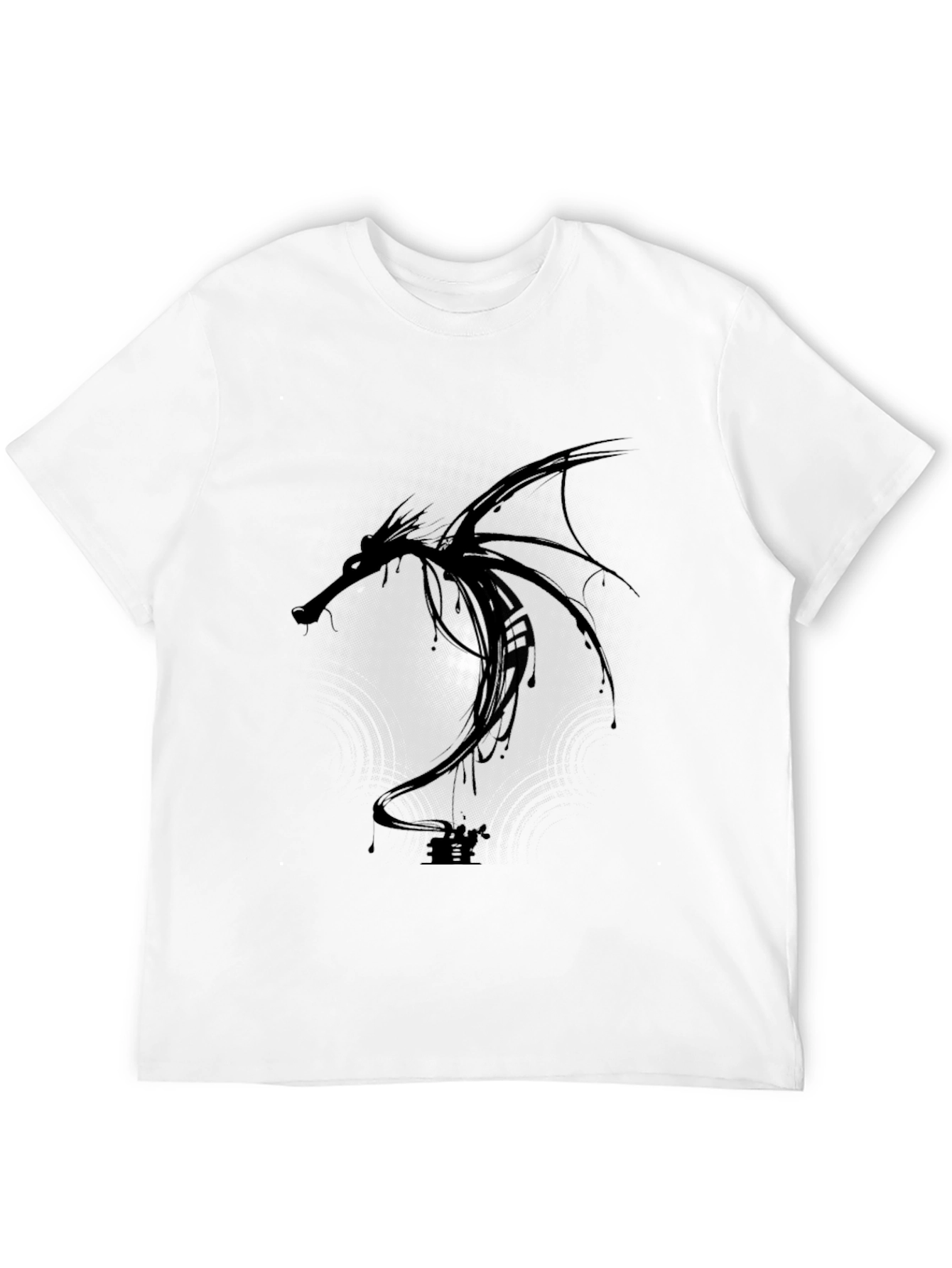 Dragon Graphic Black Tee - Modern Style