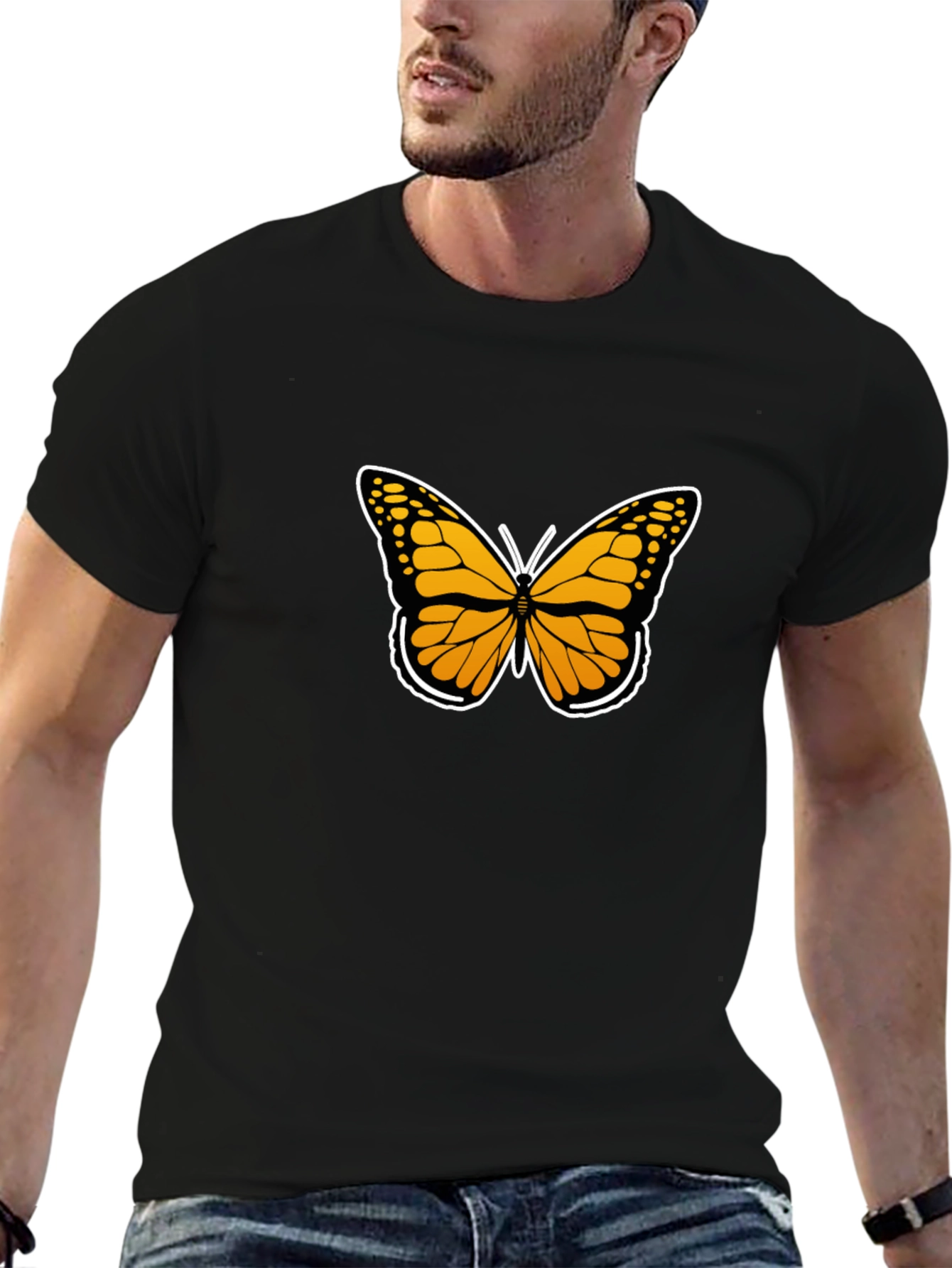 Butterfly Graphic T-Shirt - Black