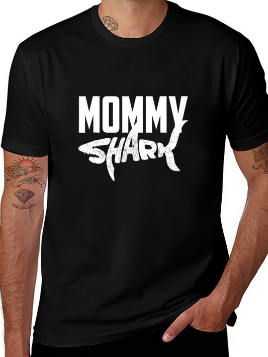 Mommy Shark Graphic Tee - Black Unisex Shirt
