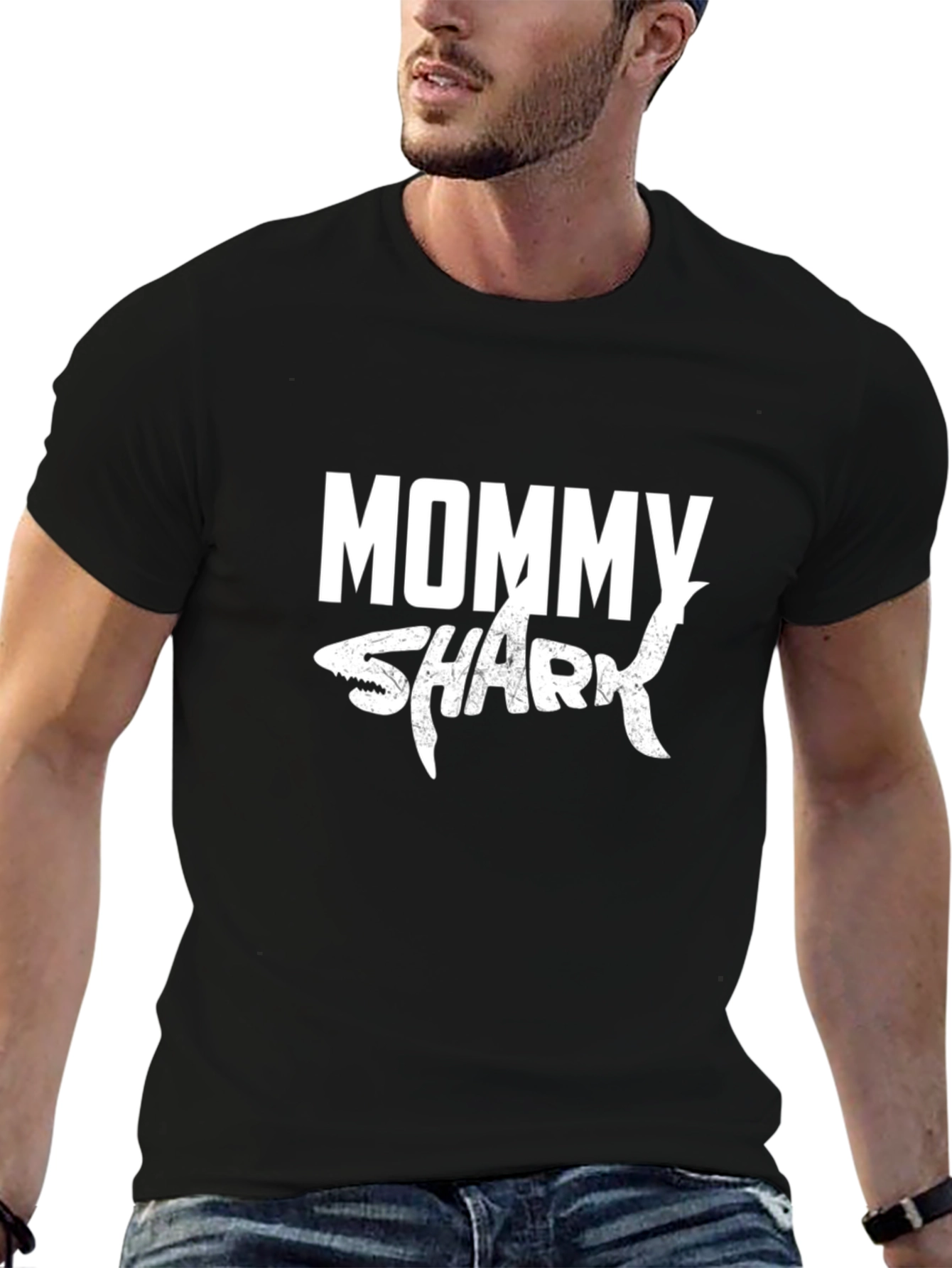 Mommy Shark Graphic Tee - Black Unisex Shirt