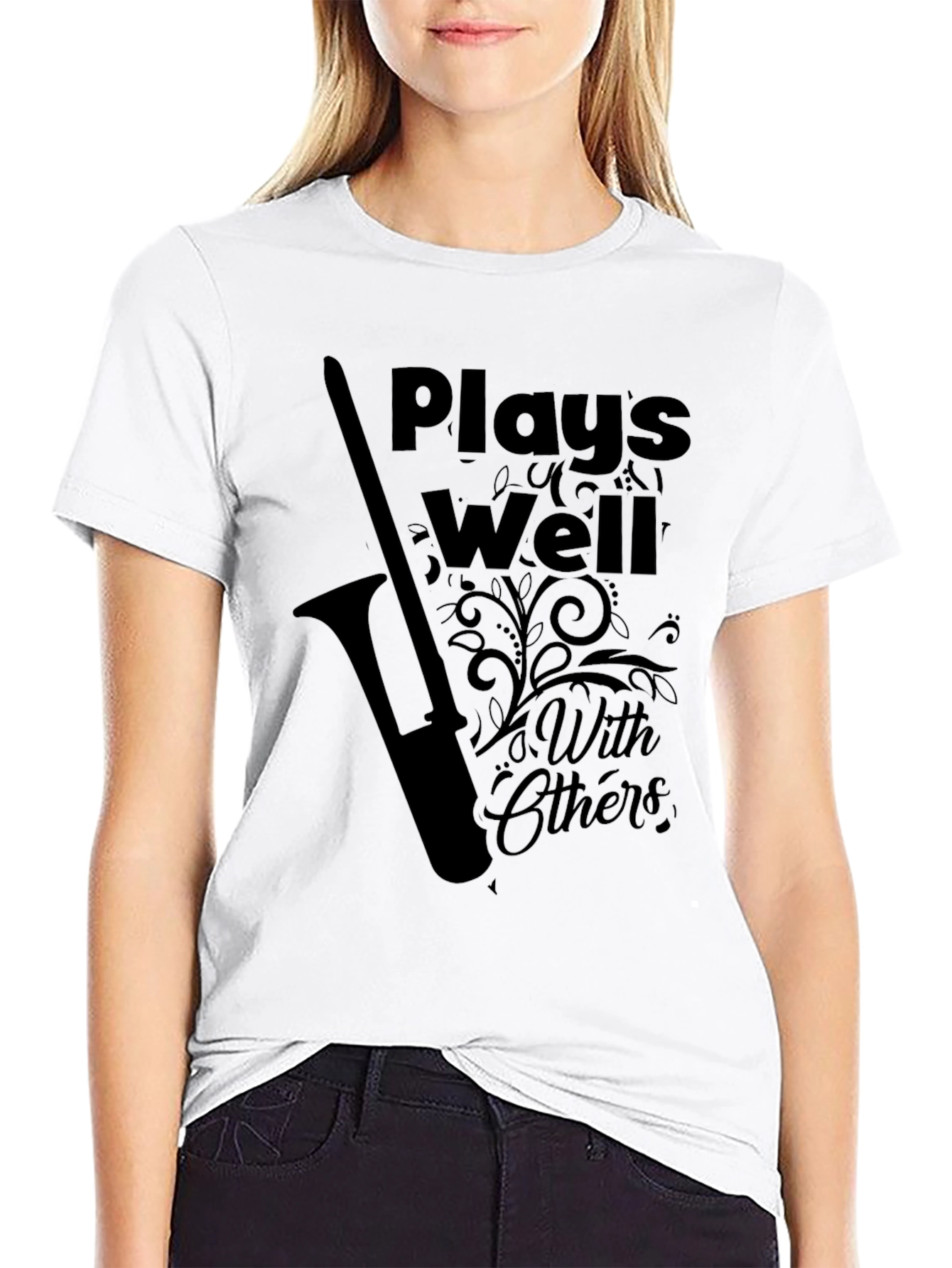 Plays Well With Others T-Shirt - Music Lover Tee