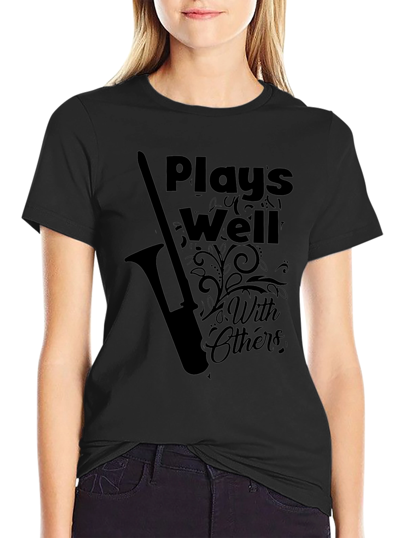 Plays Well With Others T-Shirt - Music Lover Tee