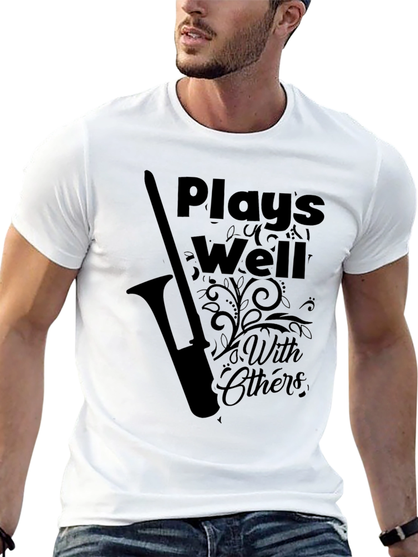 Plays Well With Others T-Shirt - Music Lover Tee