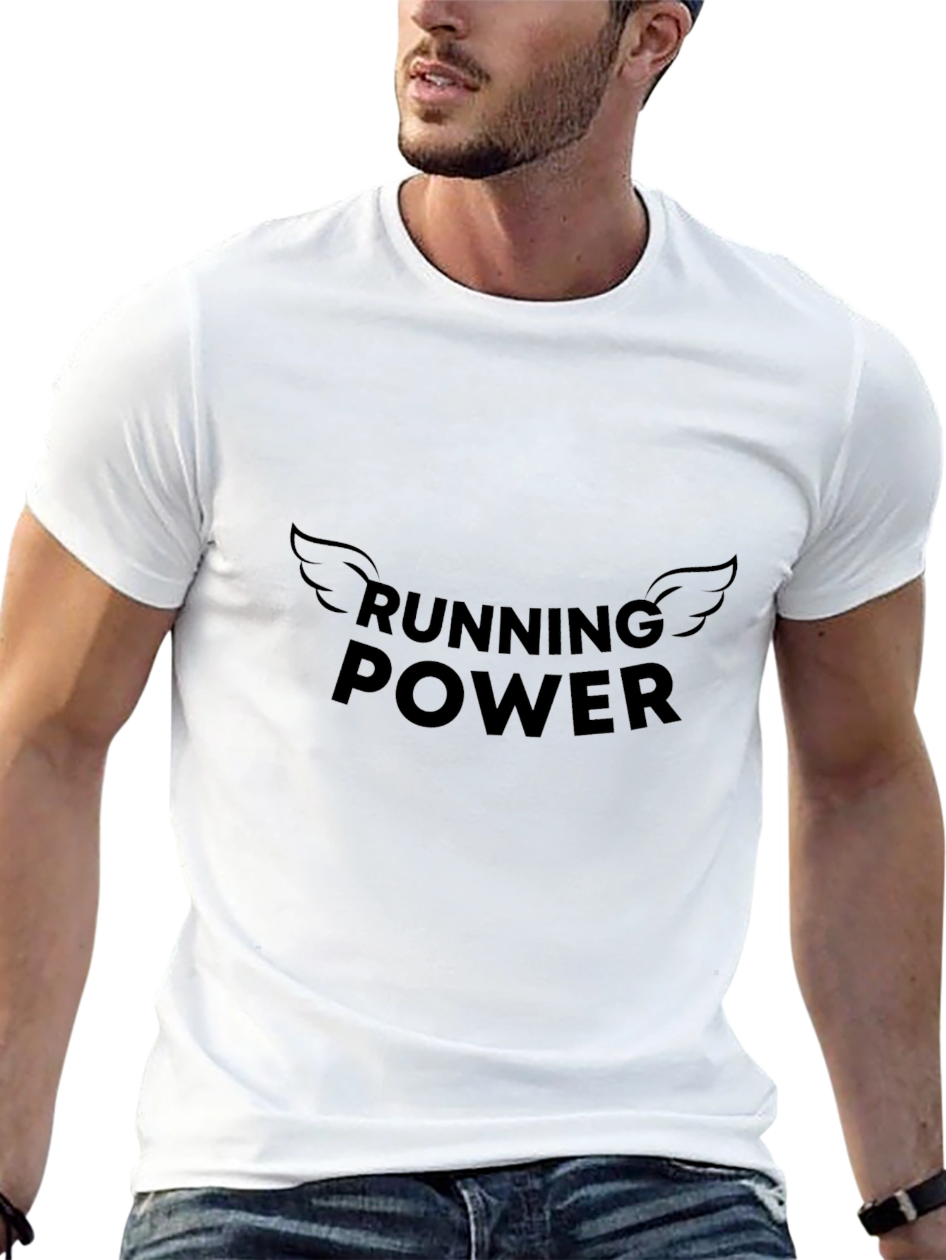 Running Power Graphic Tee - Black