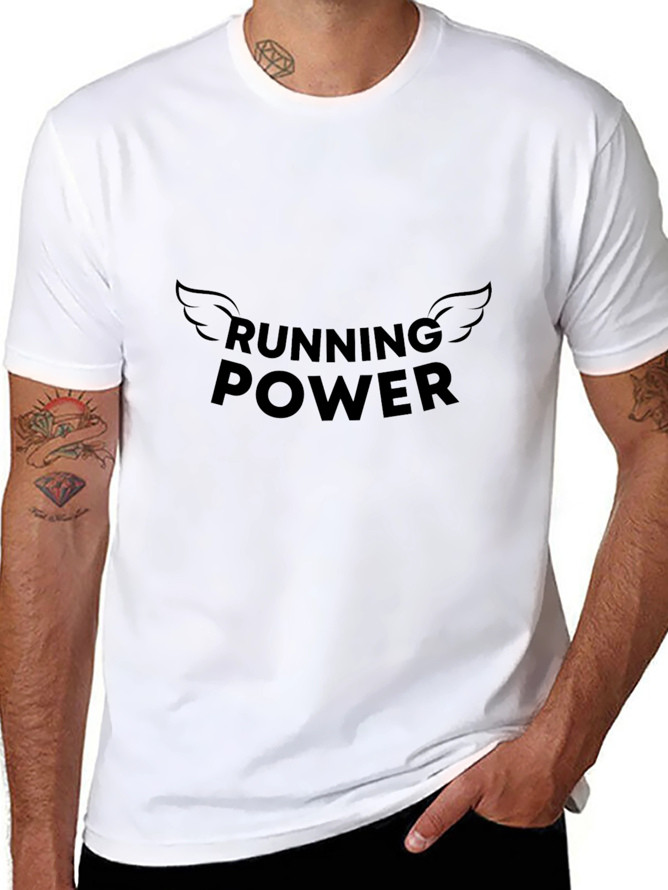 Running Power Graphic Tee - Black