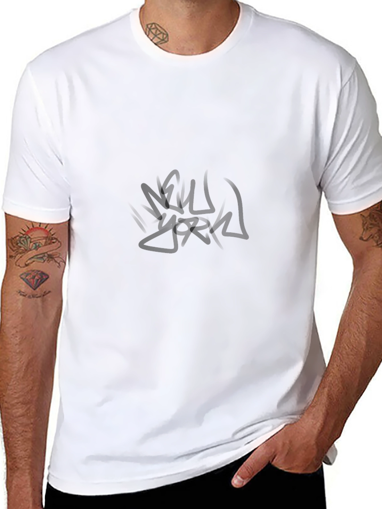 Modern Black Graphic Tee
