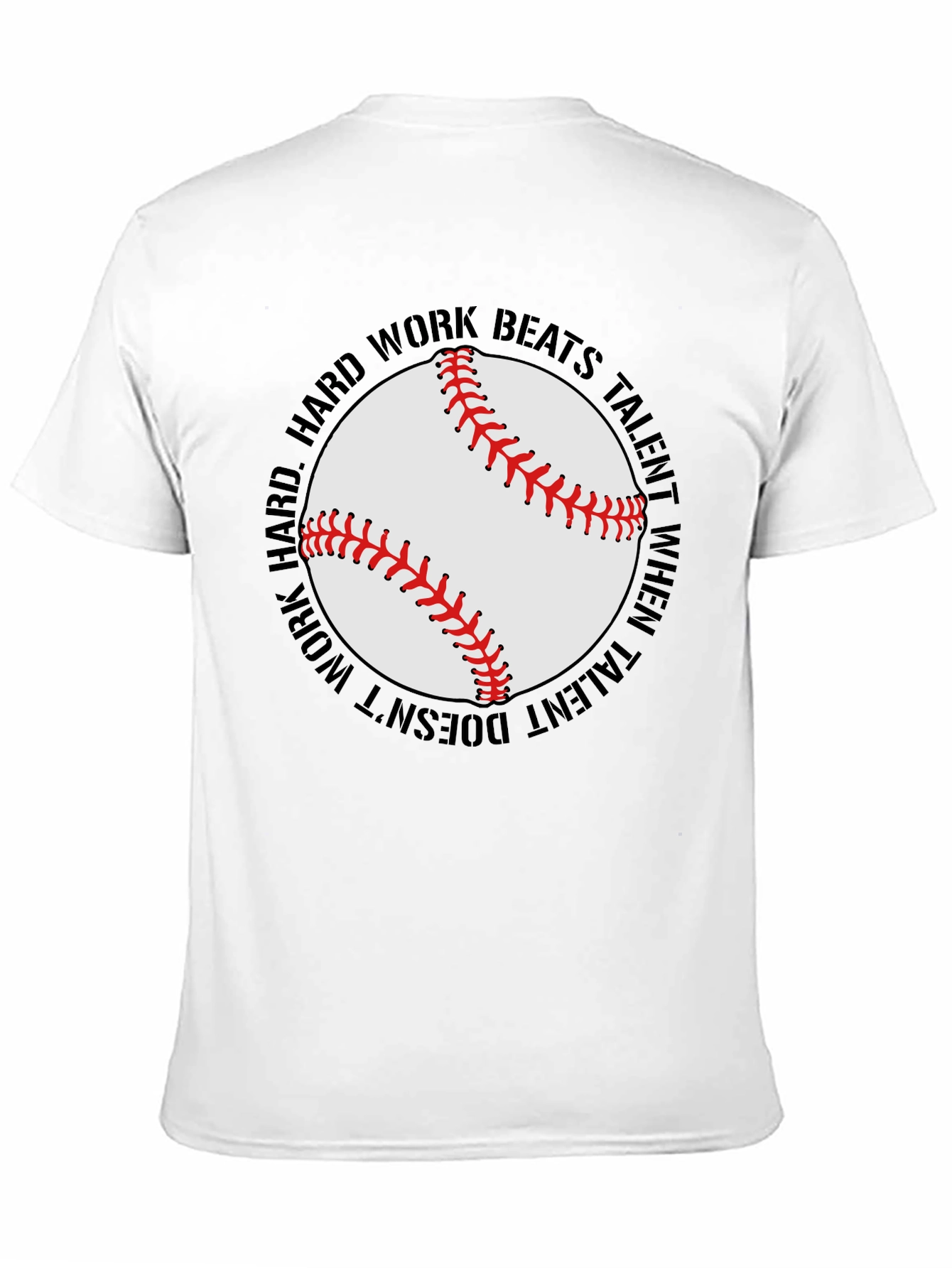 Hard Work Beats Talent Baseball Graphic T-Shirt