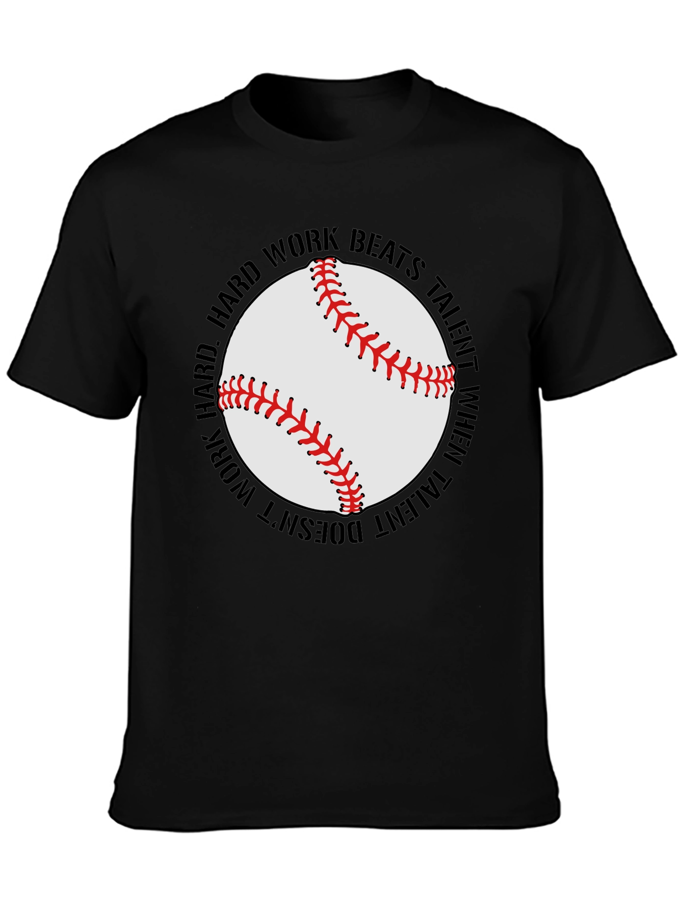 Hard Work Beats Talent Baseball Graphic T-Shirt