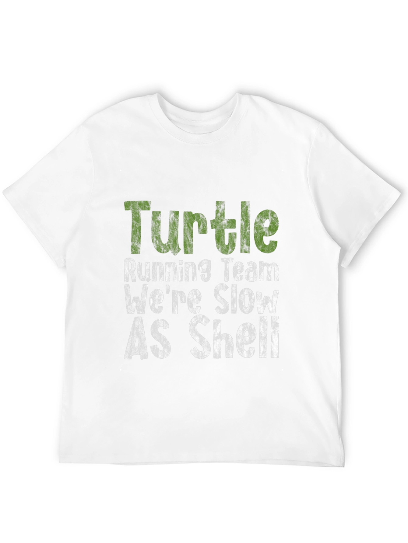 Turtle Running Team Funny Graphic T-Shirt