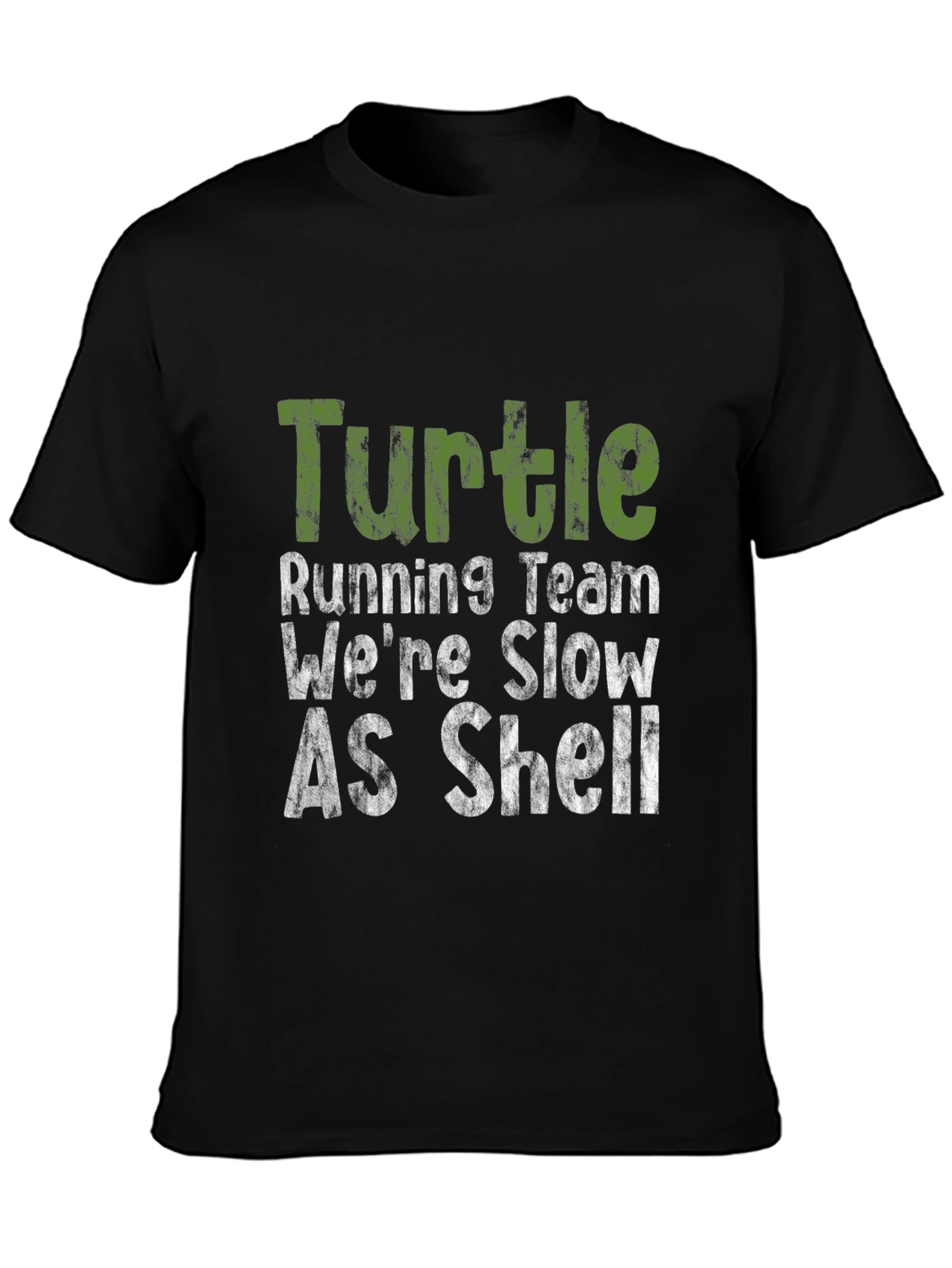 Turtle Running Team Funny Graphic T-Shirt