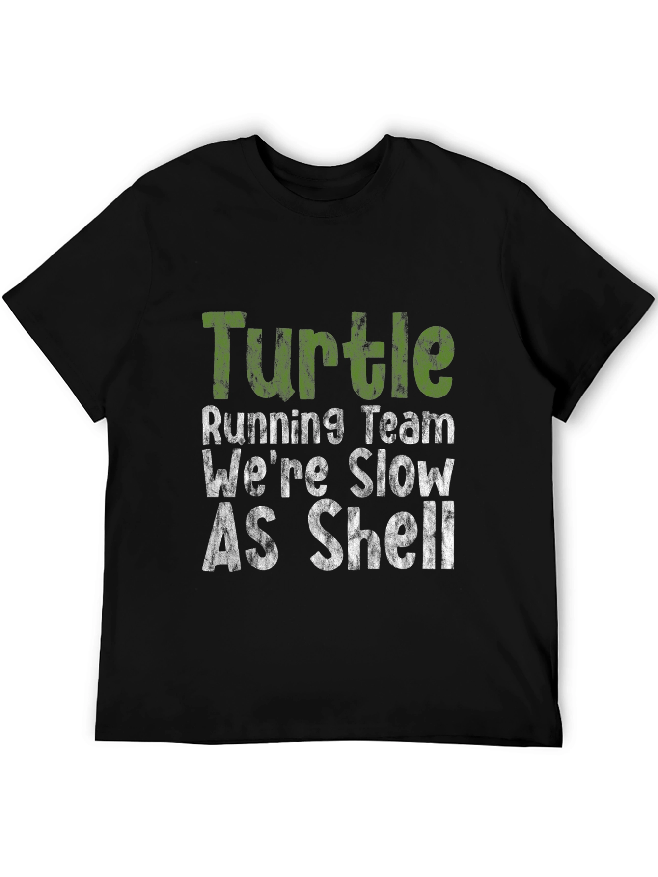 Turtle Running Team Funny Graphic T-Shirt