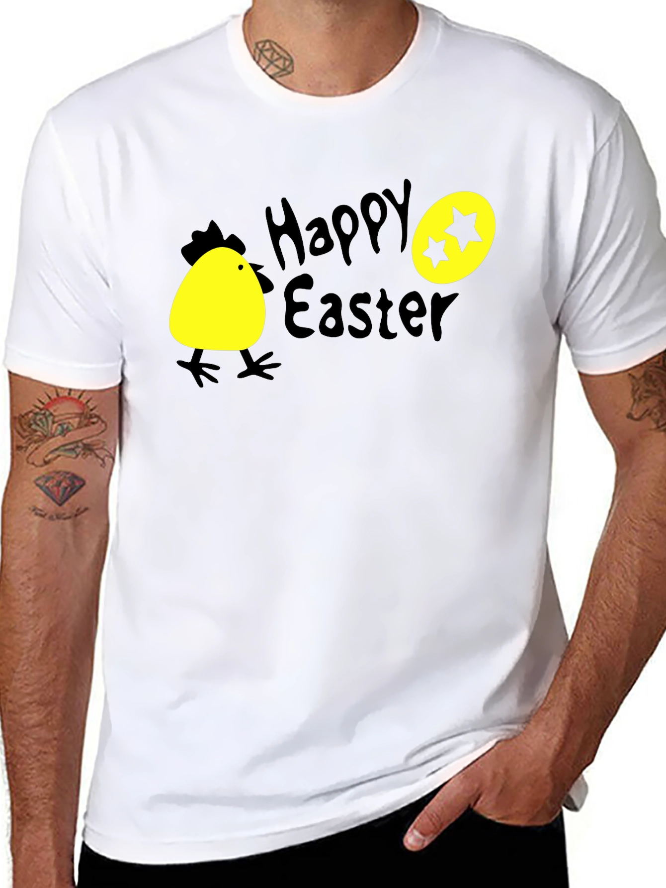 Happy Easter T-Shirt with Chick and Egg Design