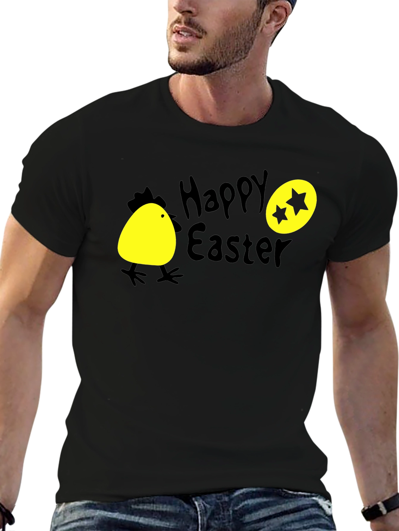 Happy Easter T-Shirt with Chick and Egg Design