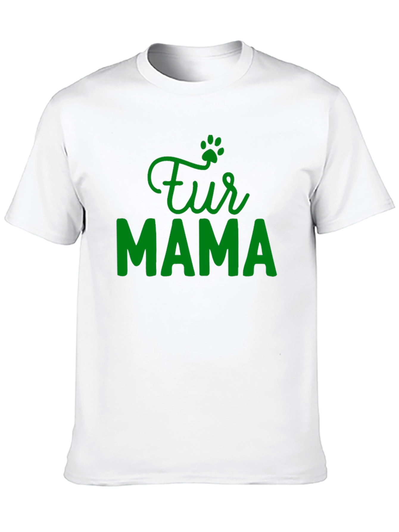 Fur Mama Paw Print Graphic T-Shirt - Black