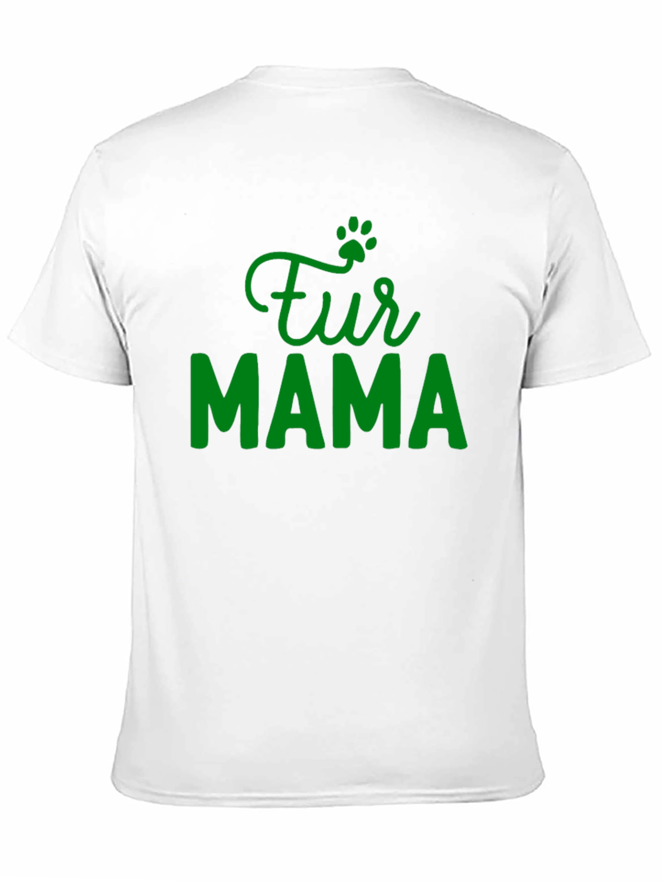 Fur Mama Paw Print Graphic T-Shirt - Black