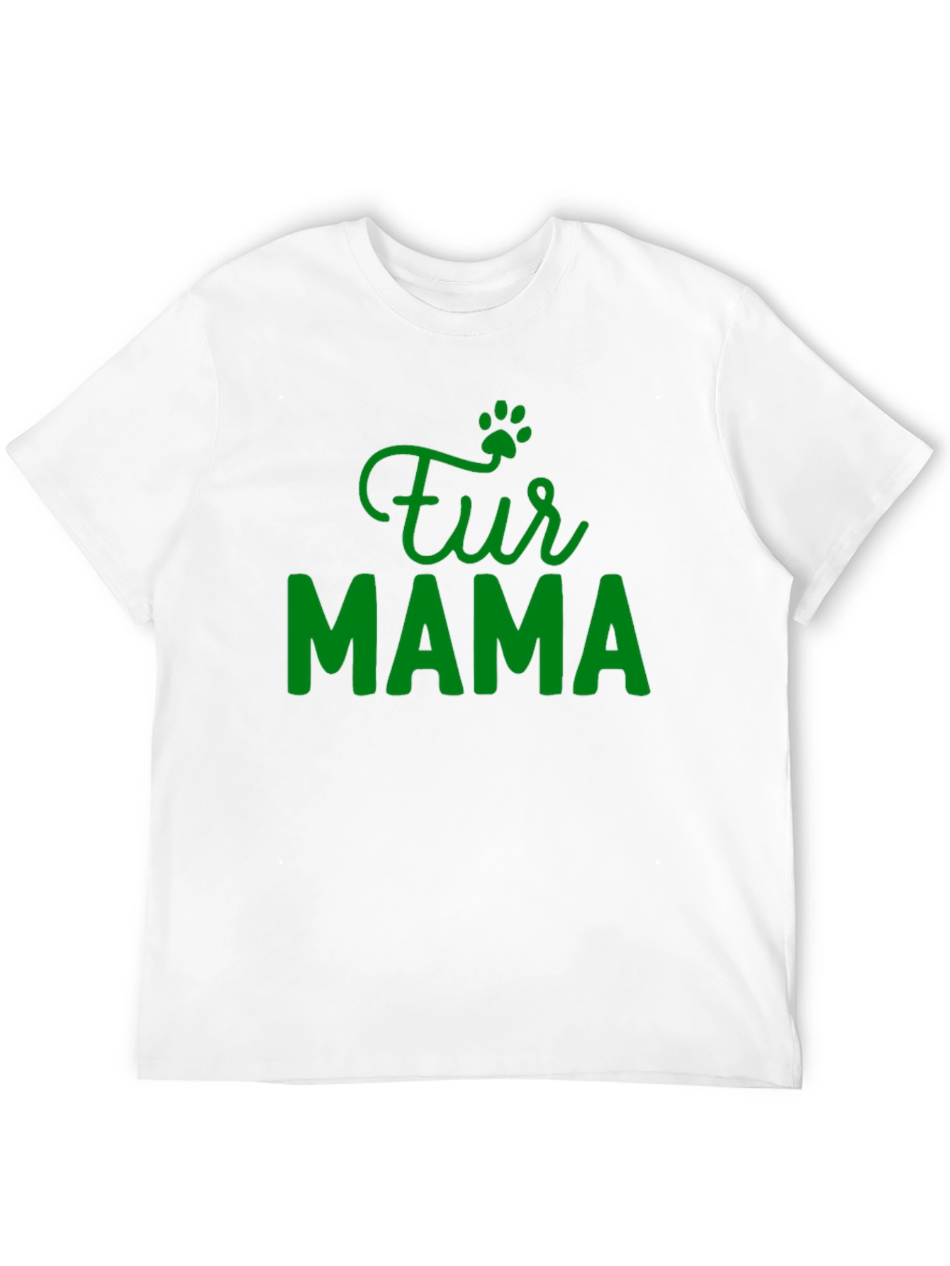 Fur Mama Paw Print Graphic T-Shirt - Black