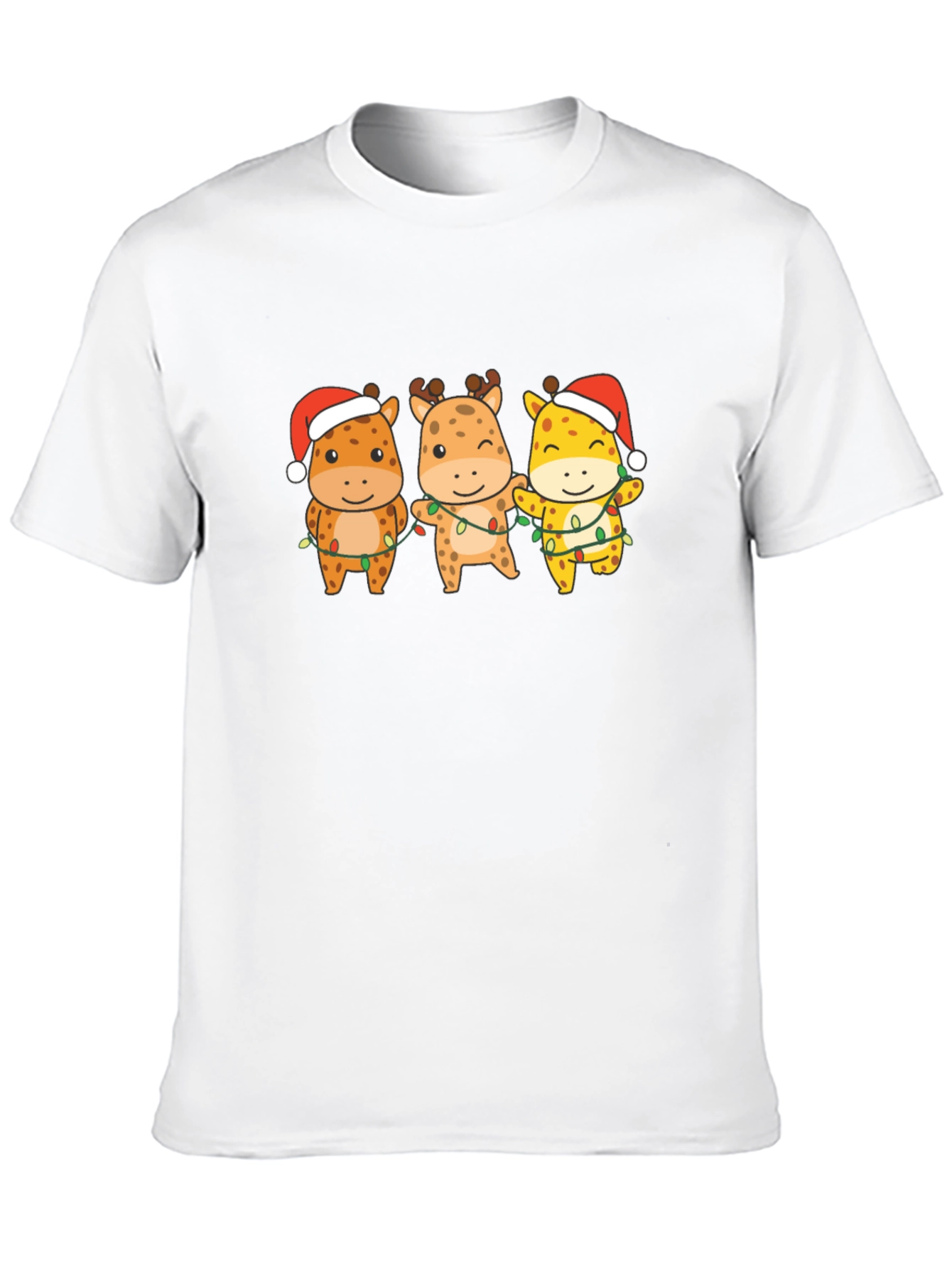 Festive Giraffe Christmas T-Shirt