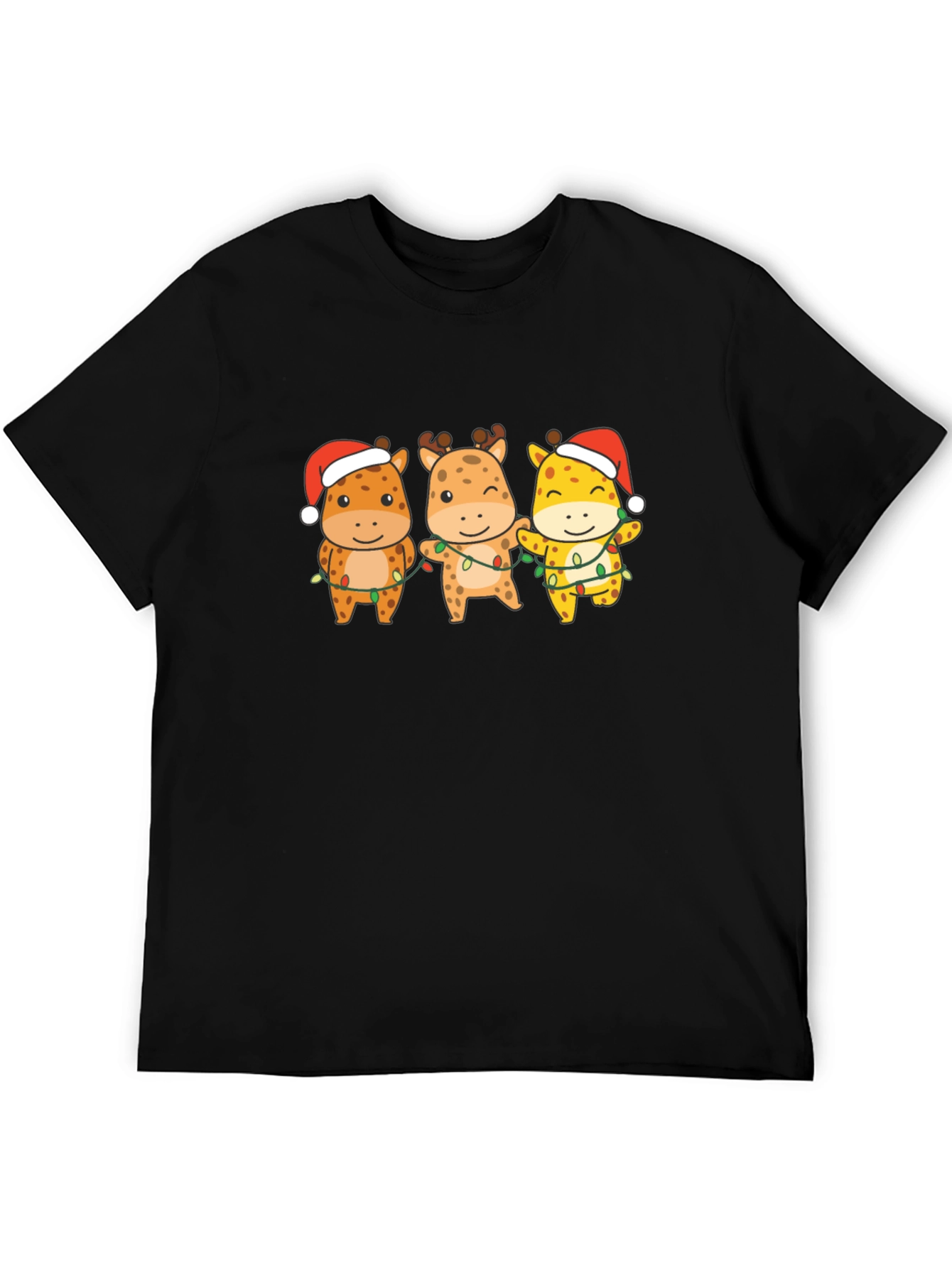 Festive Giraffe Christmas T-Shirt