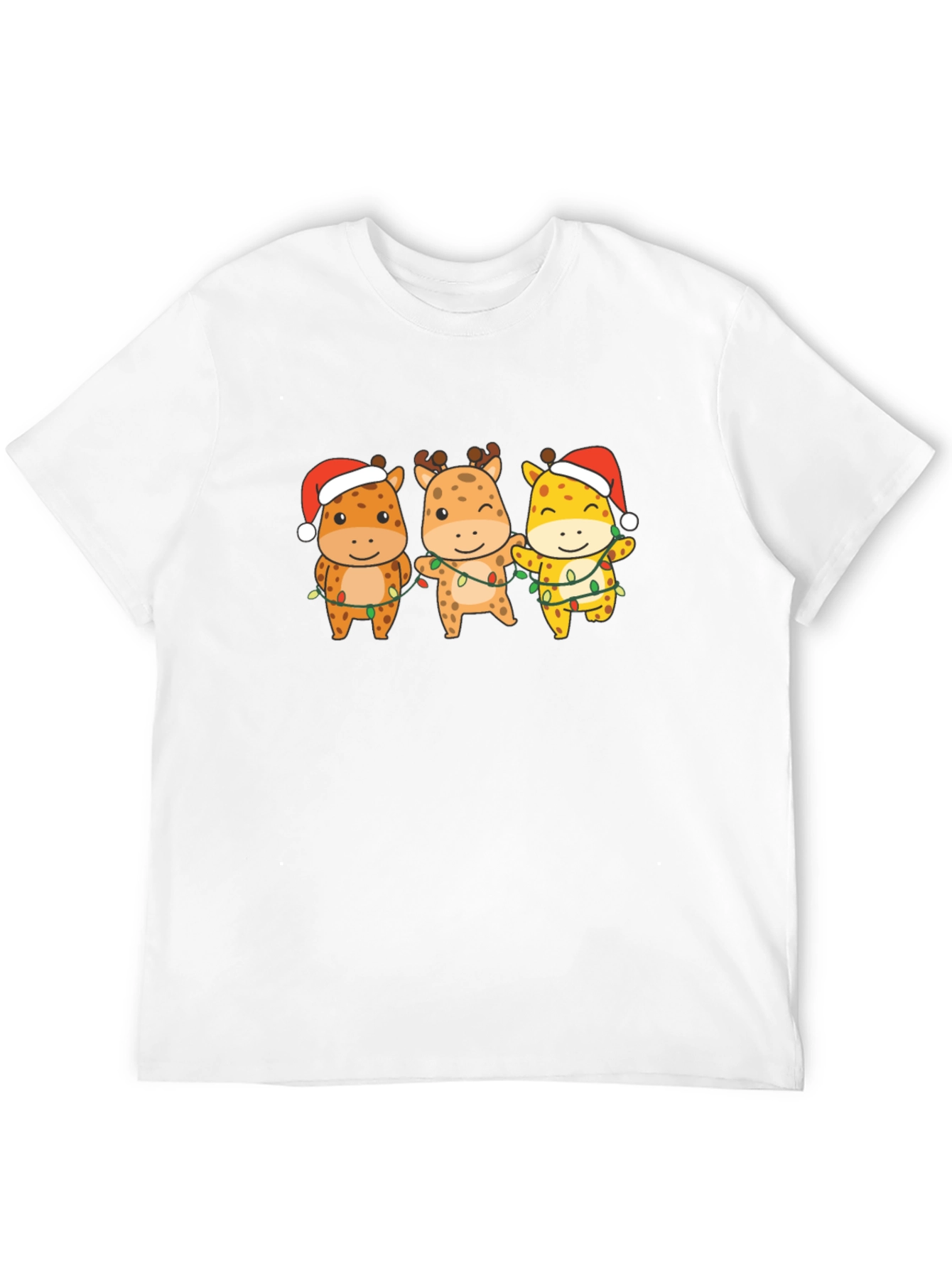 Festive Giraffe Christmas T-Shirt