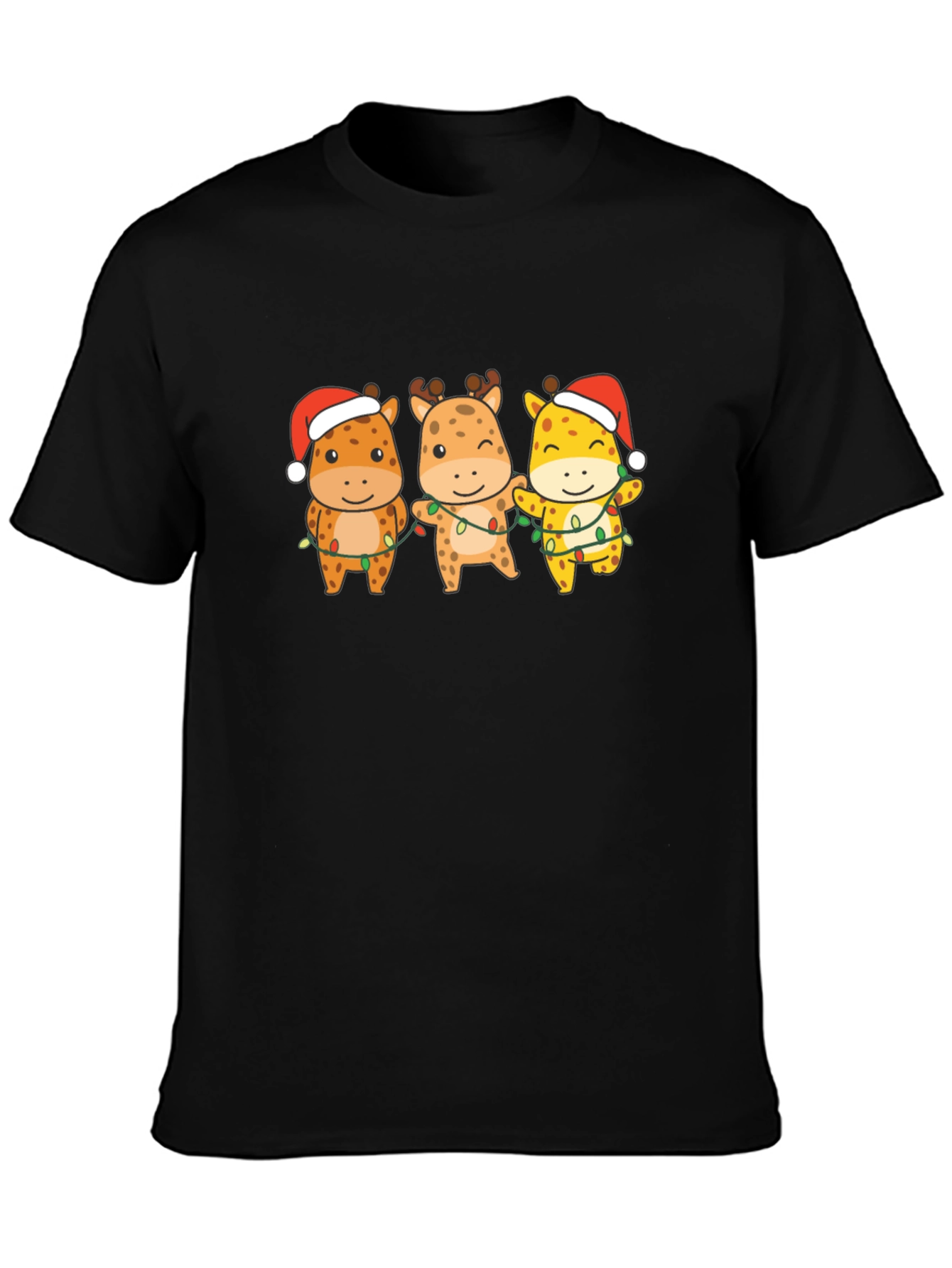 Festive Giraffe Christmas T-Shirt