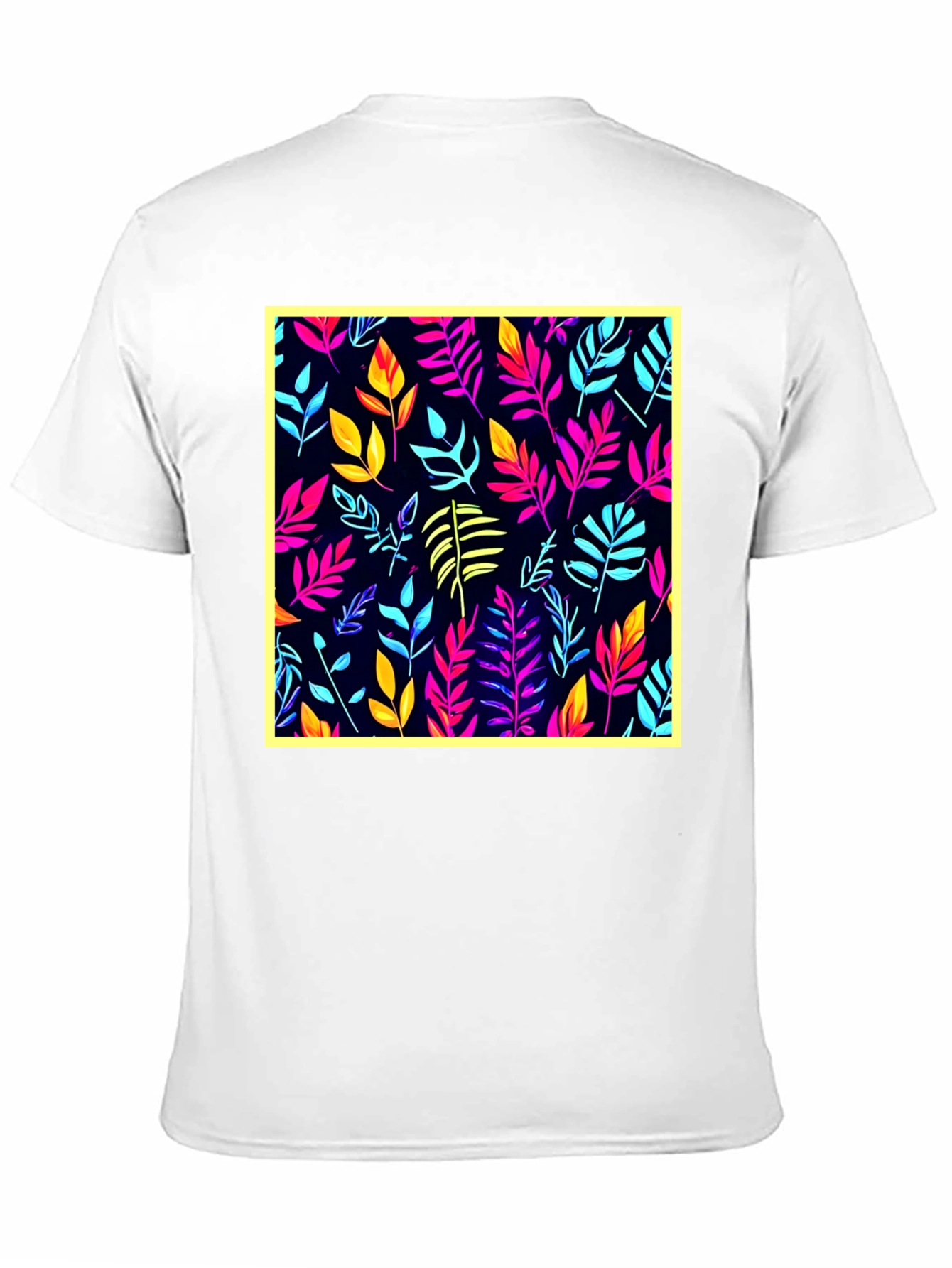 Vibrant Leaf Print T-Shirt - Stylish Casual Wear