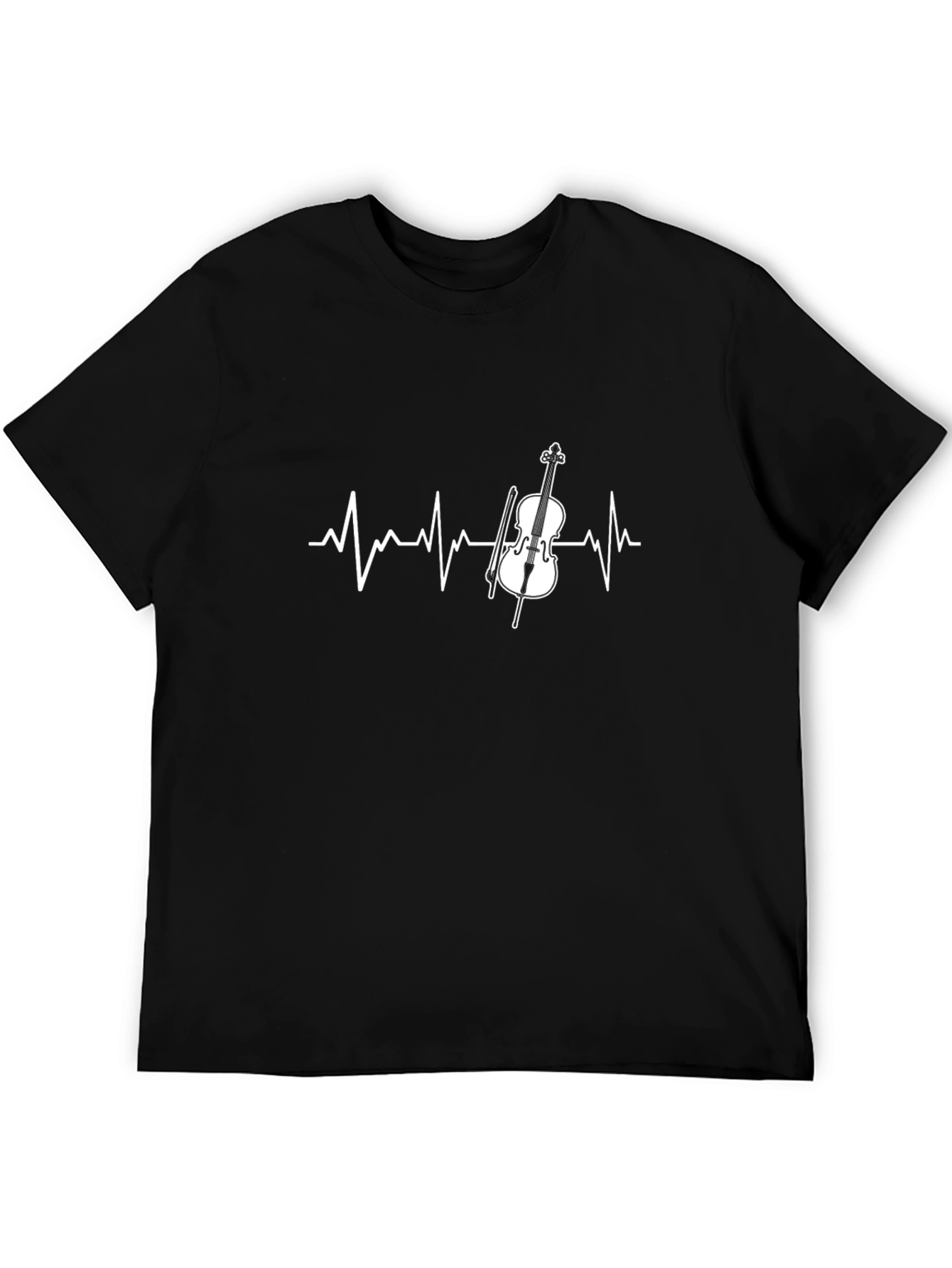 Violin Heartbeat Graphic Tee - Music Lover Shirt