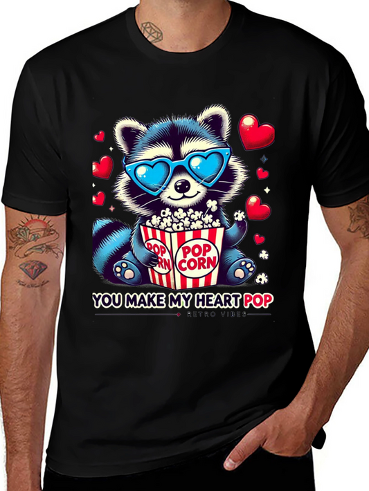 Heart Pop Raccoon T-Shirt