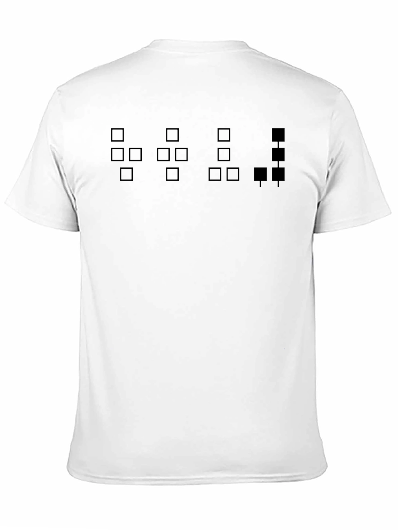 Pixelated Pattern Black T-Shirt