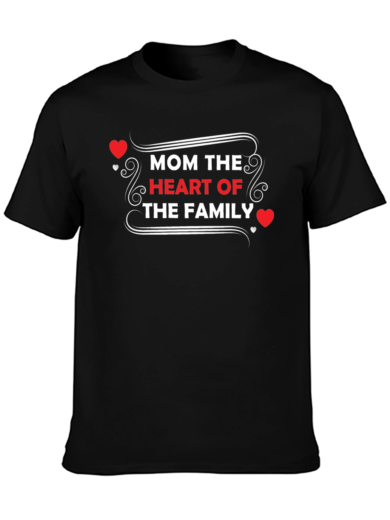 Mom The Heart of The Family Graphic Tee