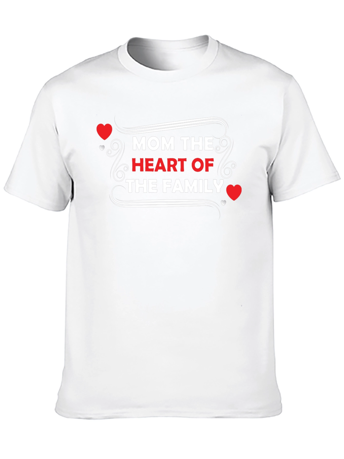 Mom The Heart of The Family Graphic Tee