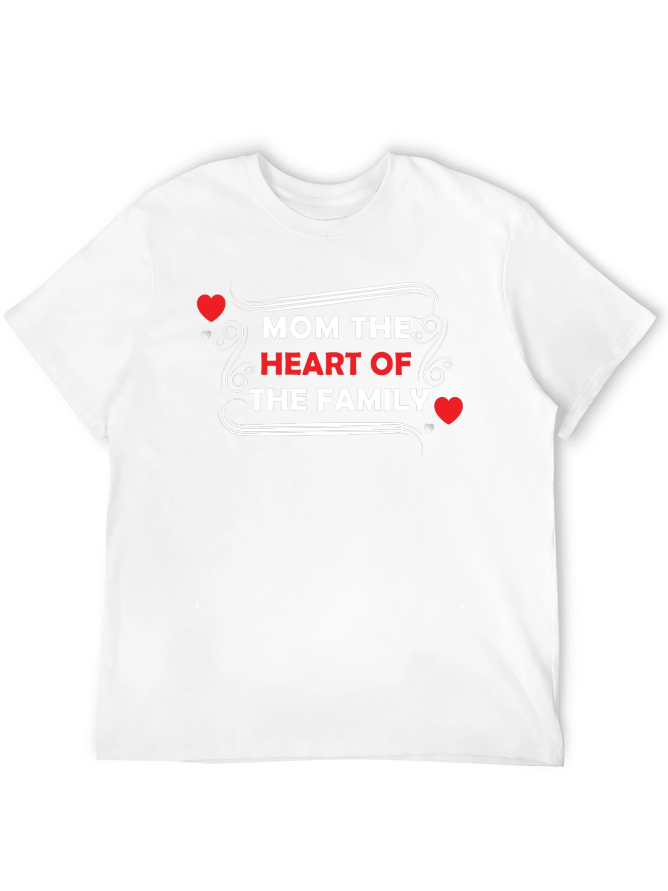 Mom The Heart of The Family Graphic Tee