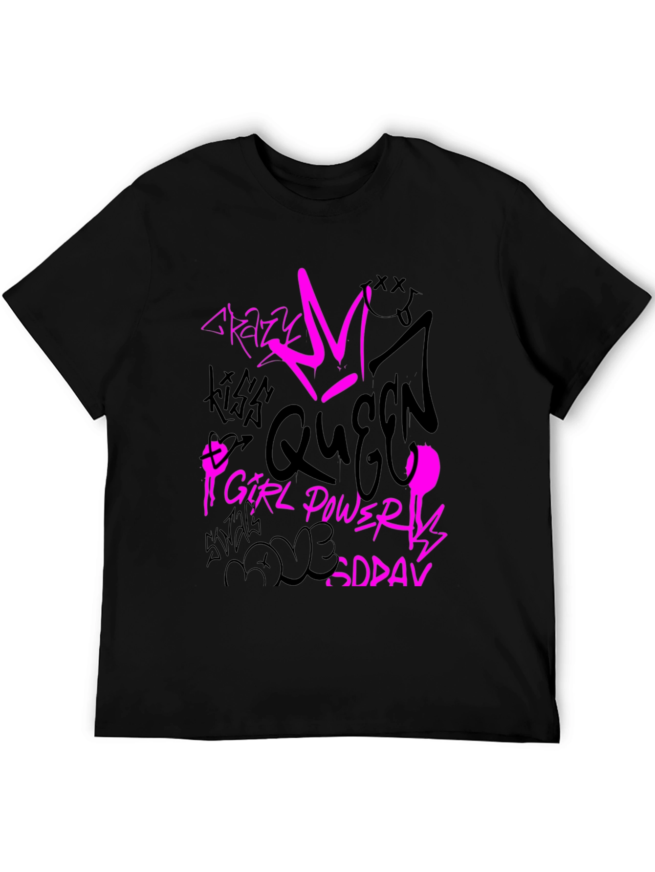 Graffiti Queen Black T-Shirt