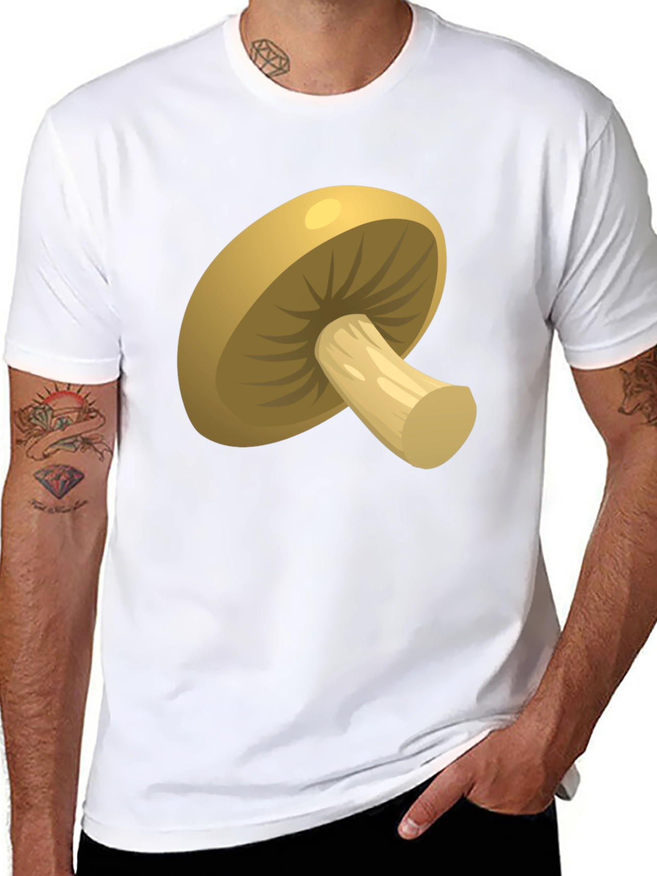 Mushroom Graphic Tee -  Unisex Cotton T-Shirt