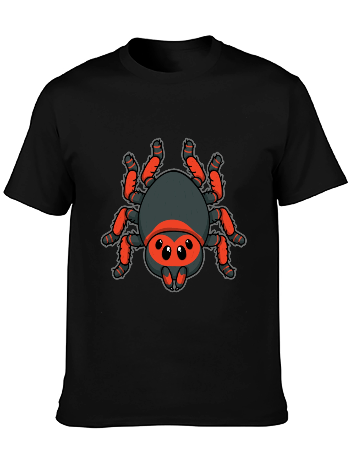 Cartoon Spider Graphic Black T-Shirt