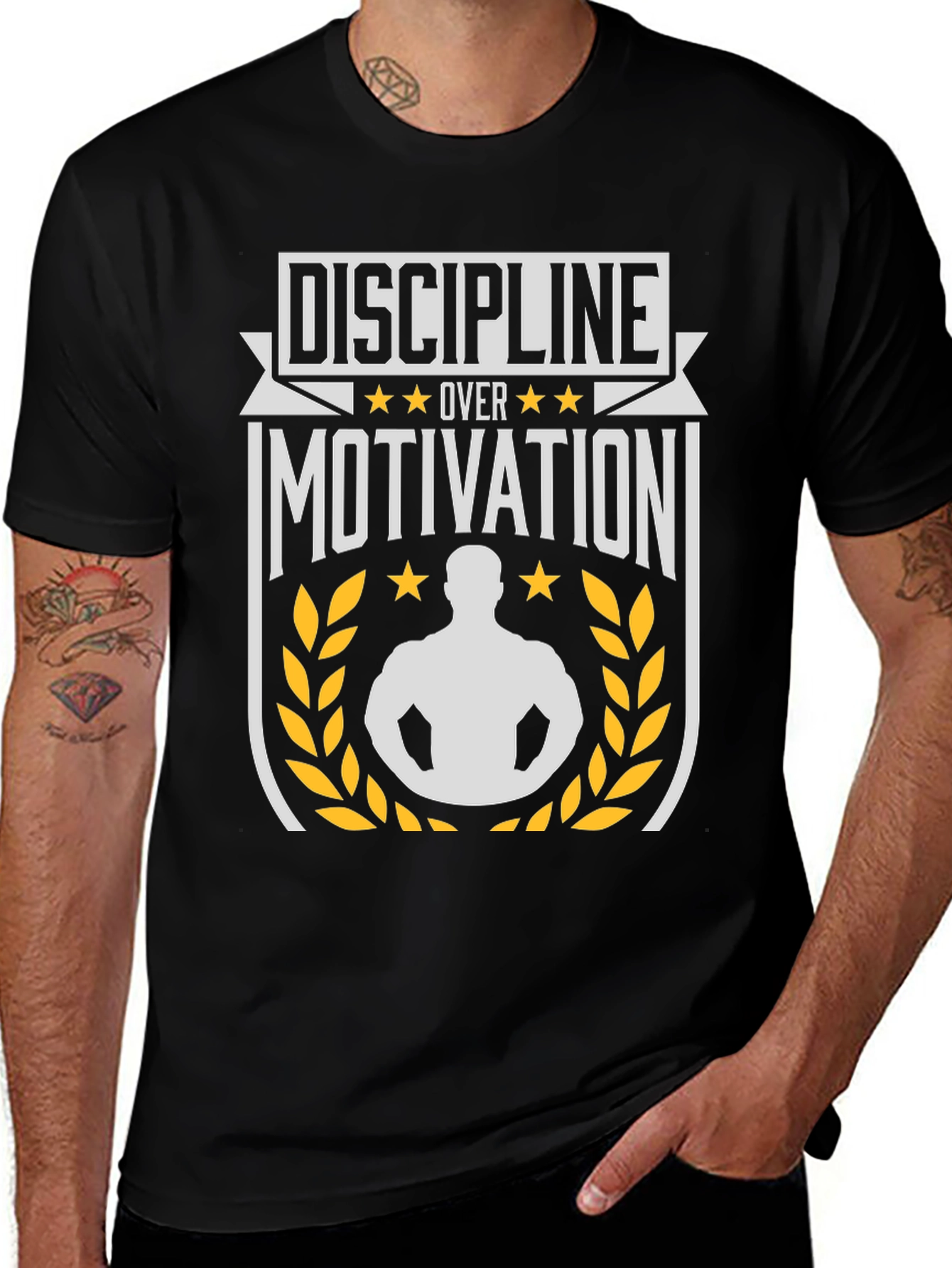 Discipline Over Motivation Graphic T-Shirt