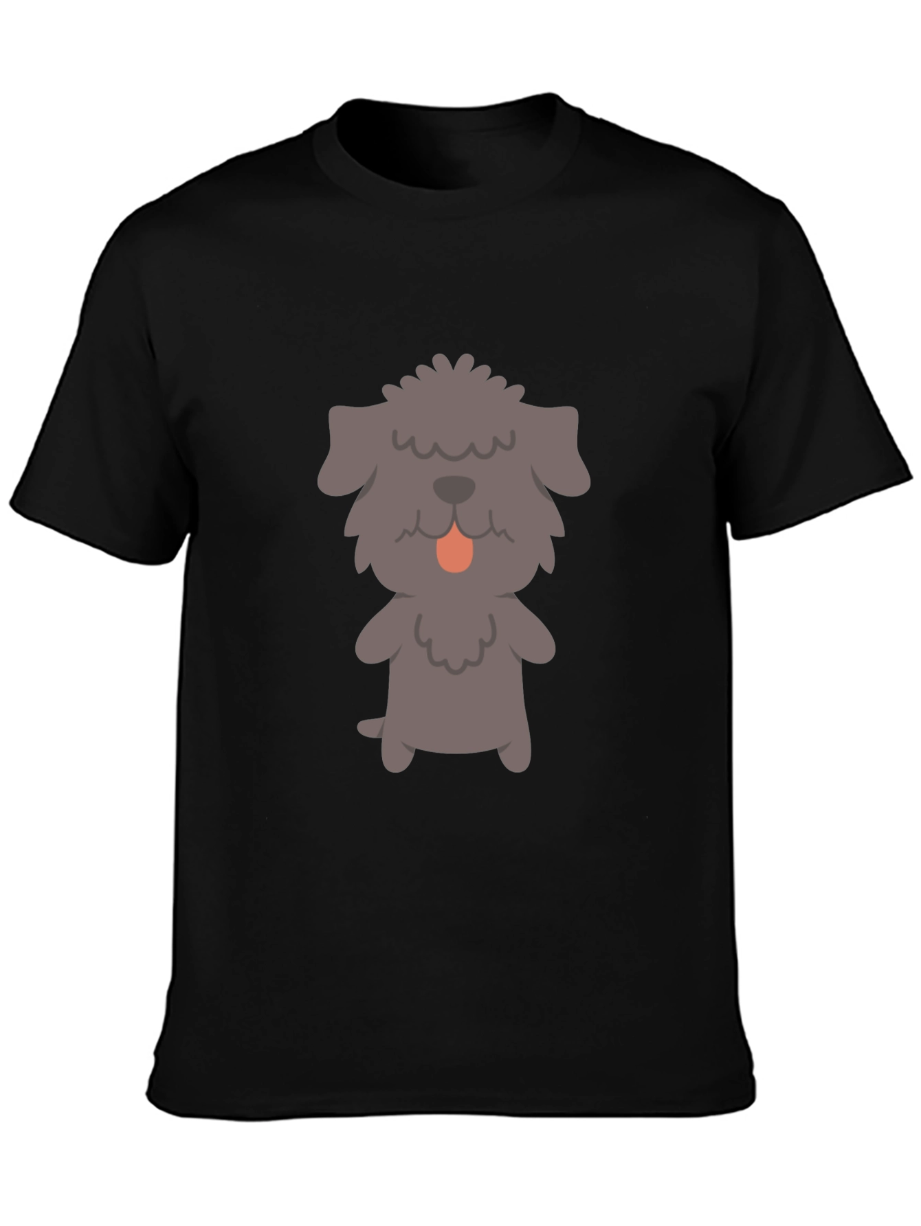 Dog Graphic T-Shirt - Black Cotton Tee