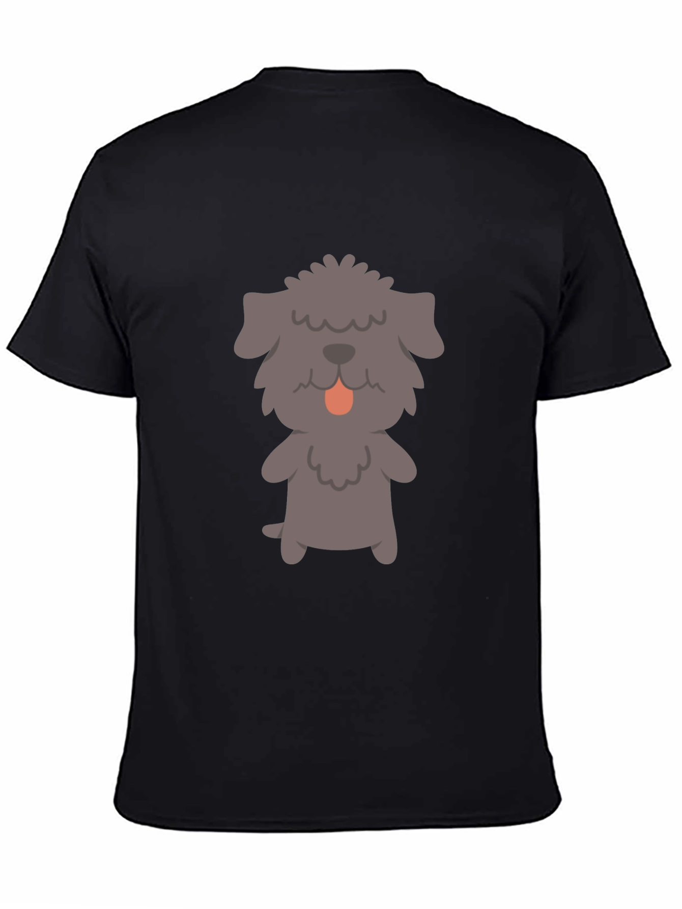 Dog Graphic T-Shirt - Black Cotton Tee