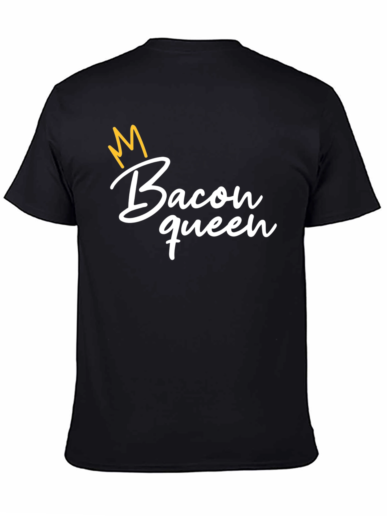 Bacon Queen Graphic T-Shirt - Black