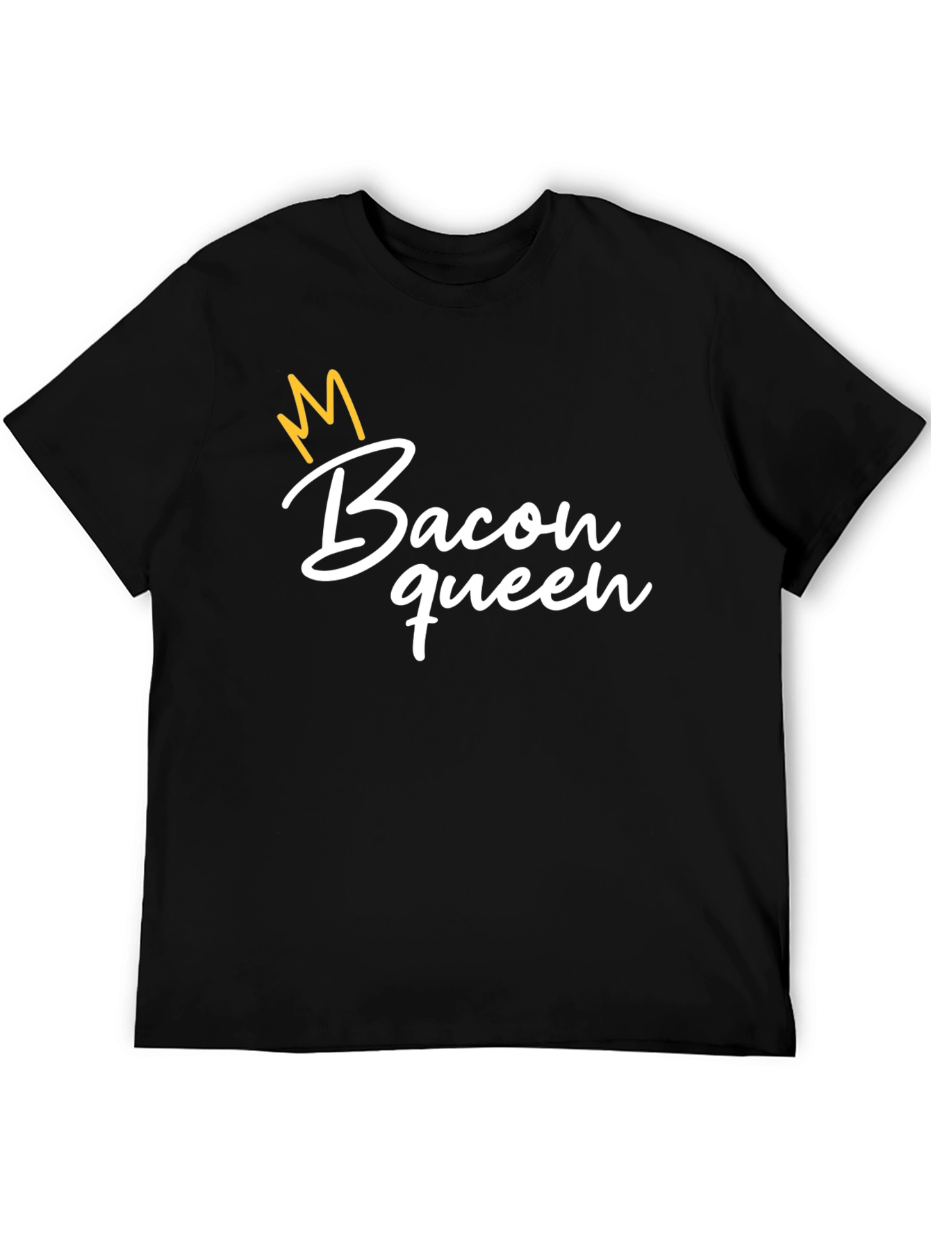 Bacon Queen Graphic T-Shirt - Black