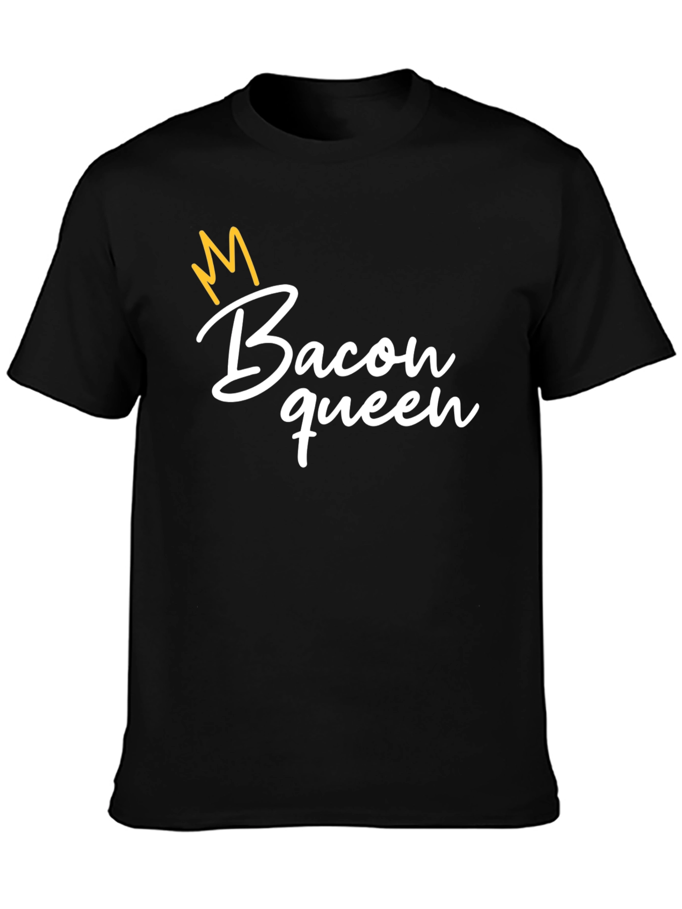 Bacon Queen Graphic T-Shirt - Black
