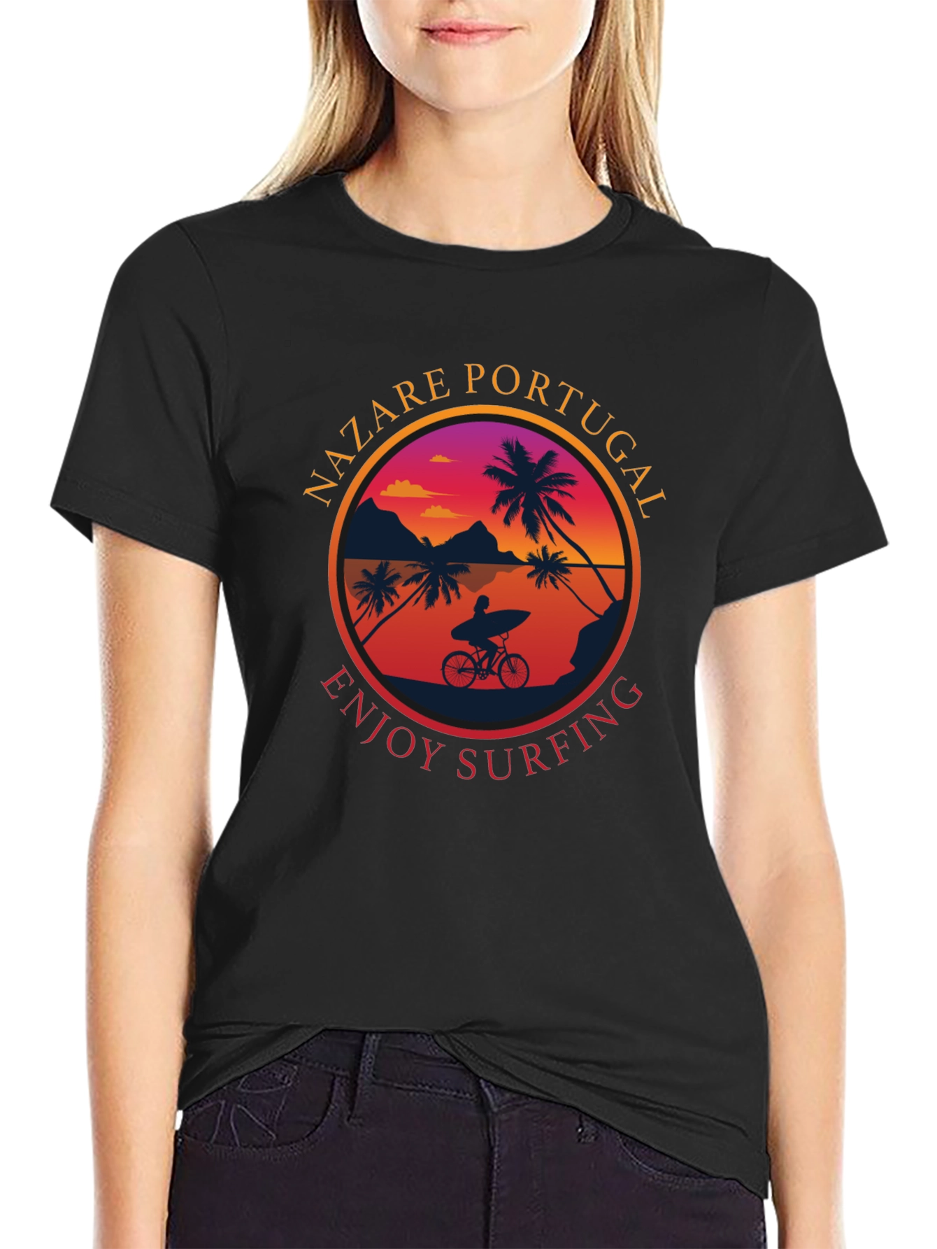 Nazaré Portugal Surfing T-Shirt