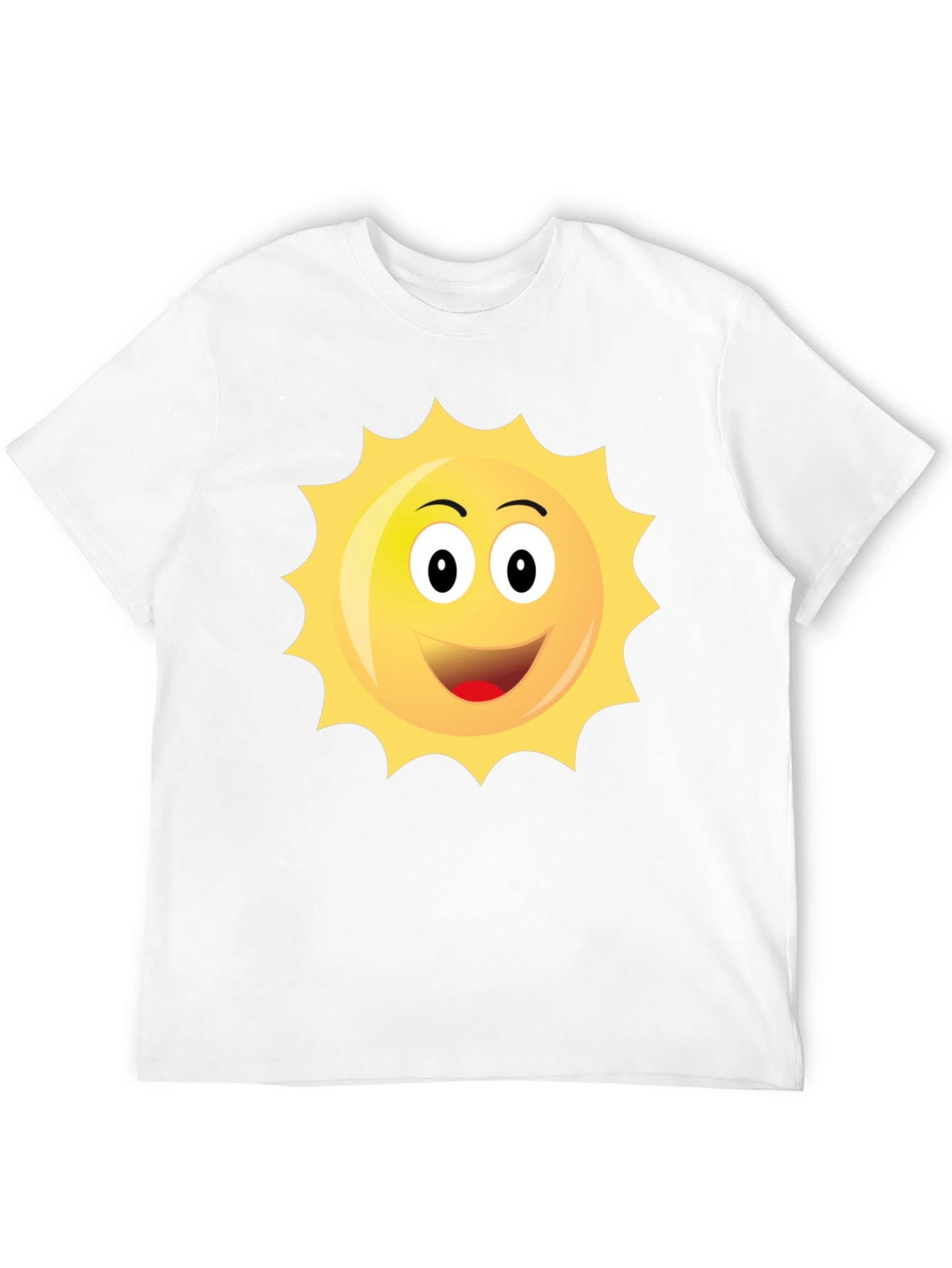 Happy Sun Graphic Black T-Shirt