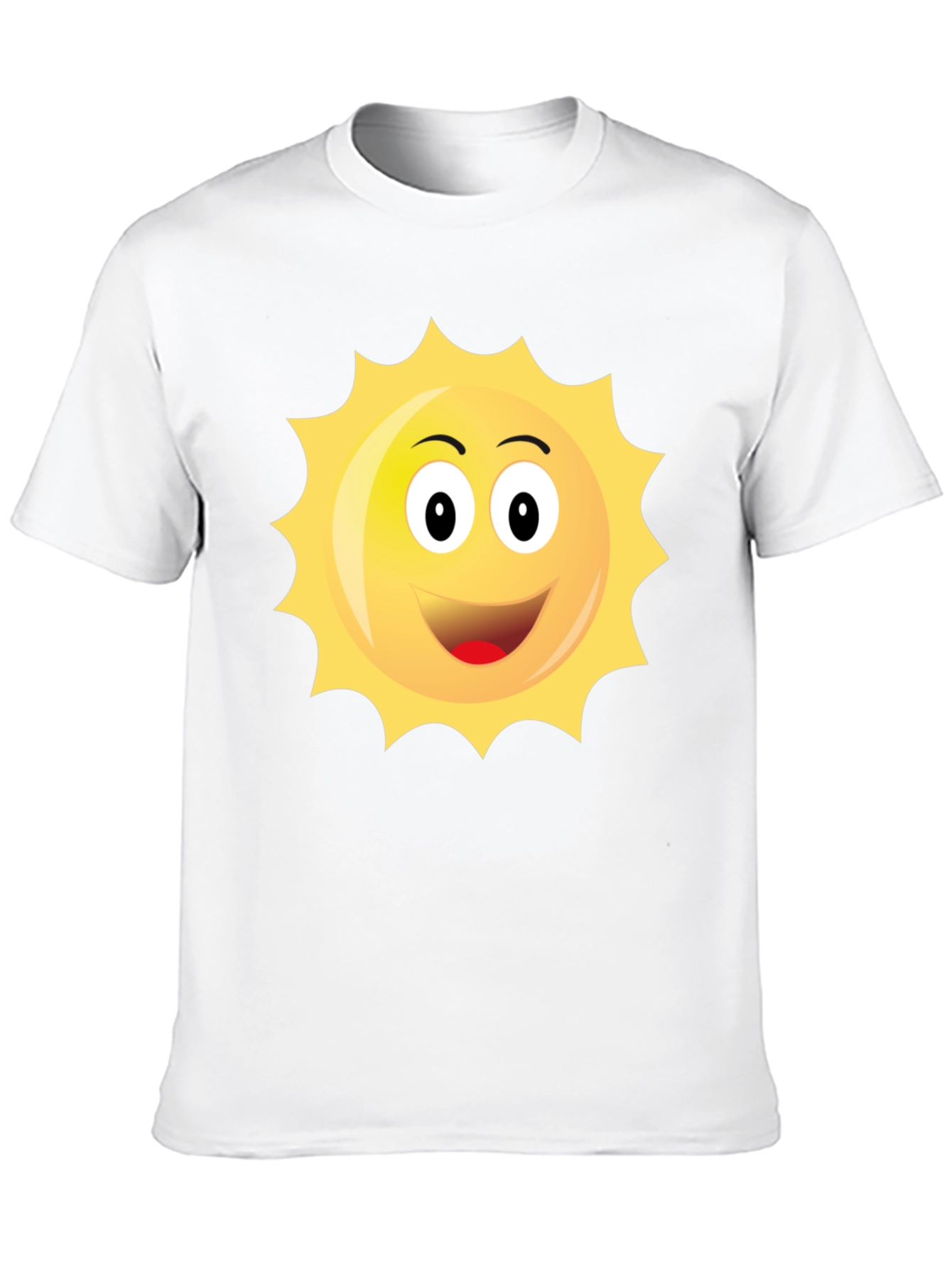Happy Sun Graphic Black T-Shirt