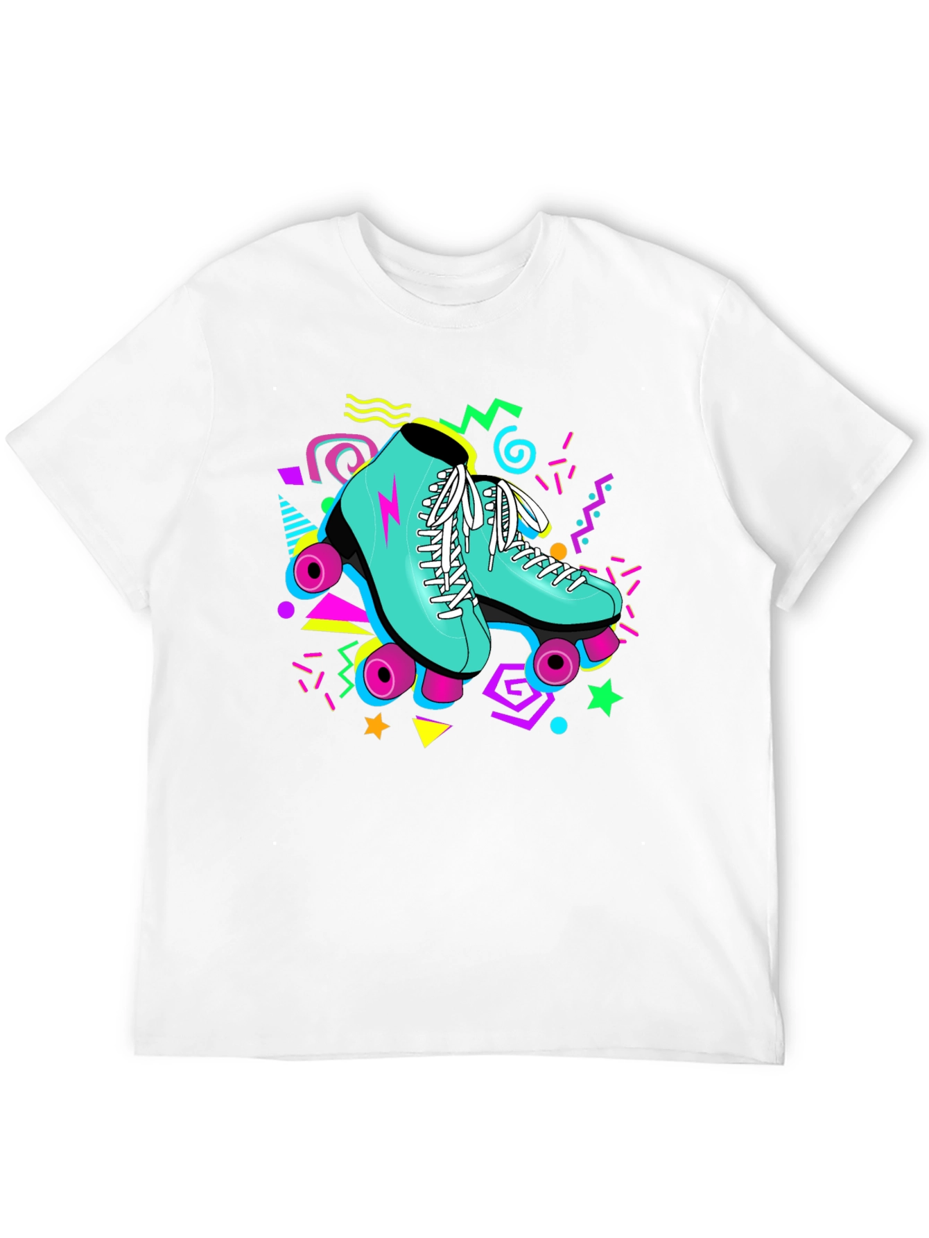 Retro Roller Skate T-Shirt - 80s Style Graphic Tee