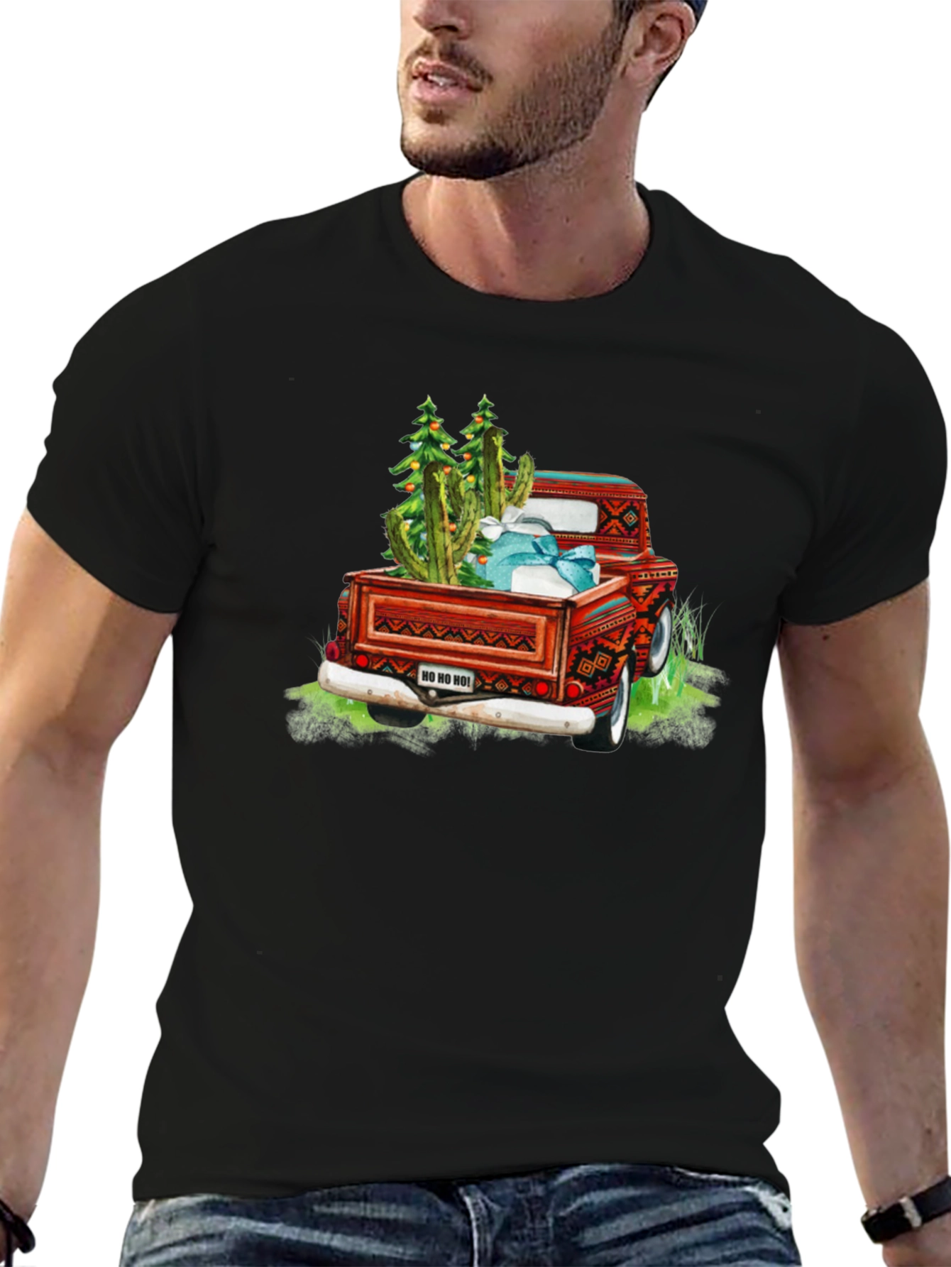 Christmas Cactus Truck T-Shirt
