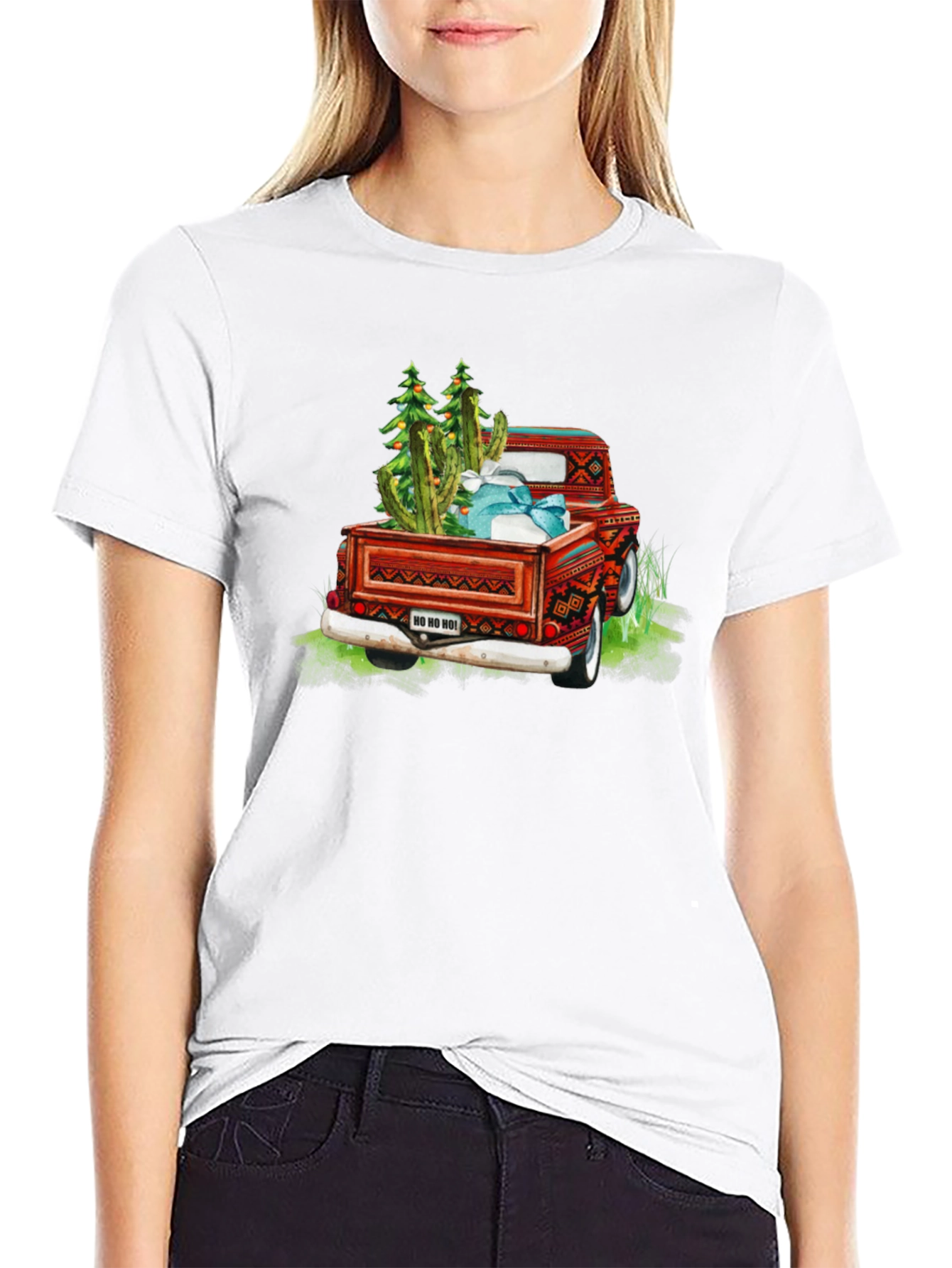 Christmas Cactus Truck T-Shirt