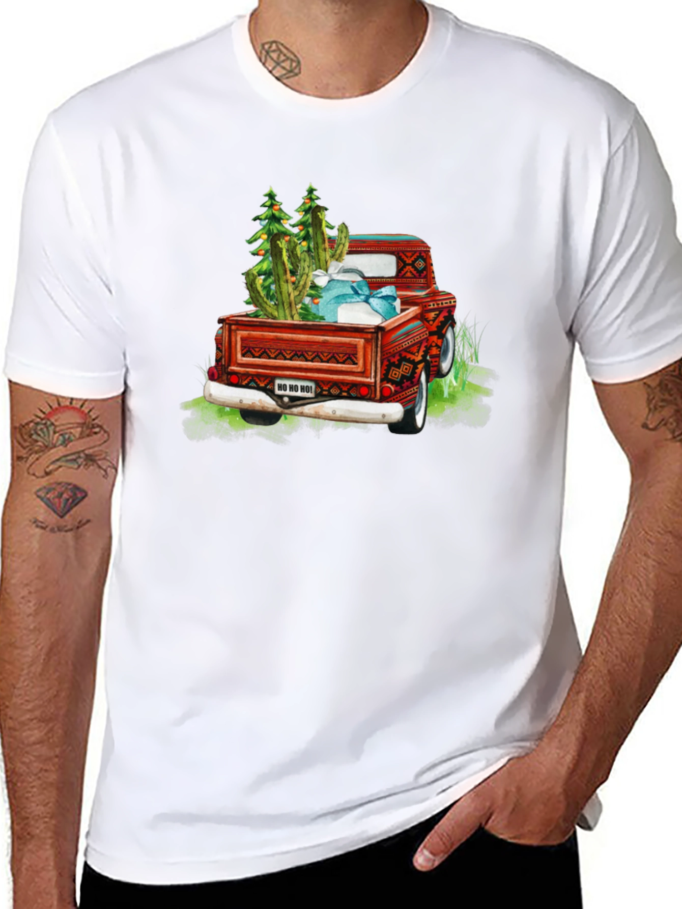 Christmas Cactus Truck T-Shirt