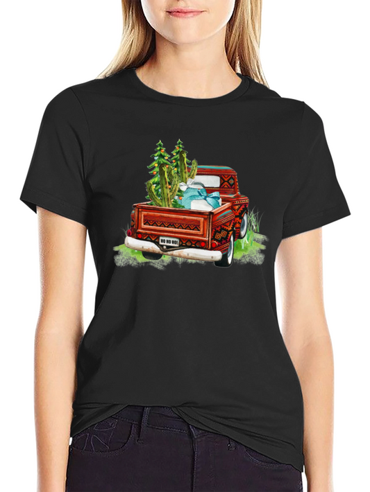 Christmas Cactus Truck T-Shirt