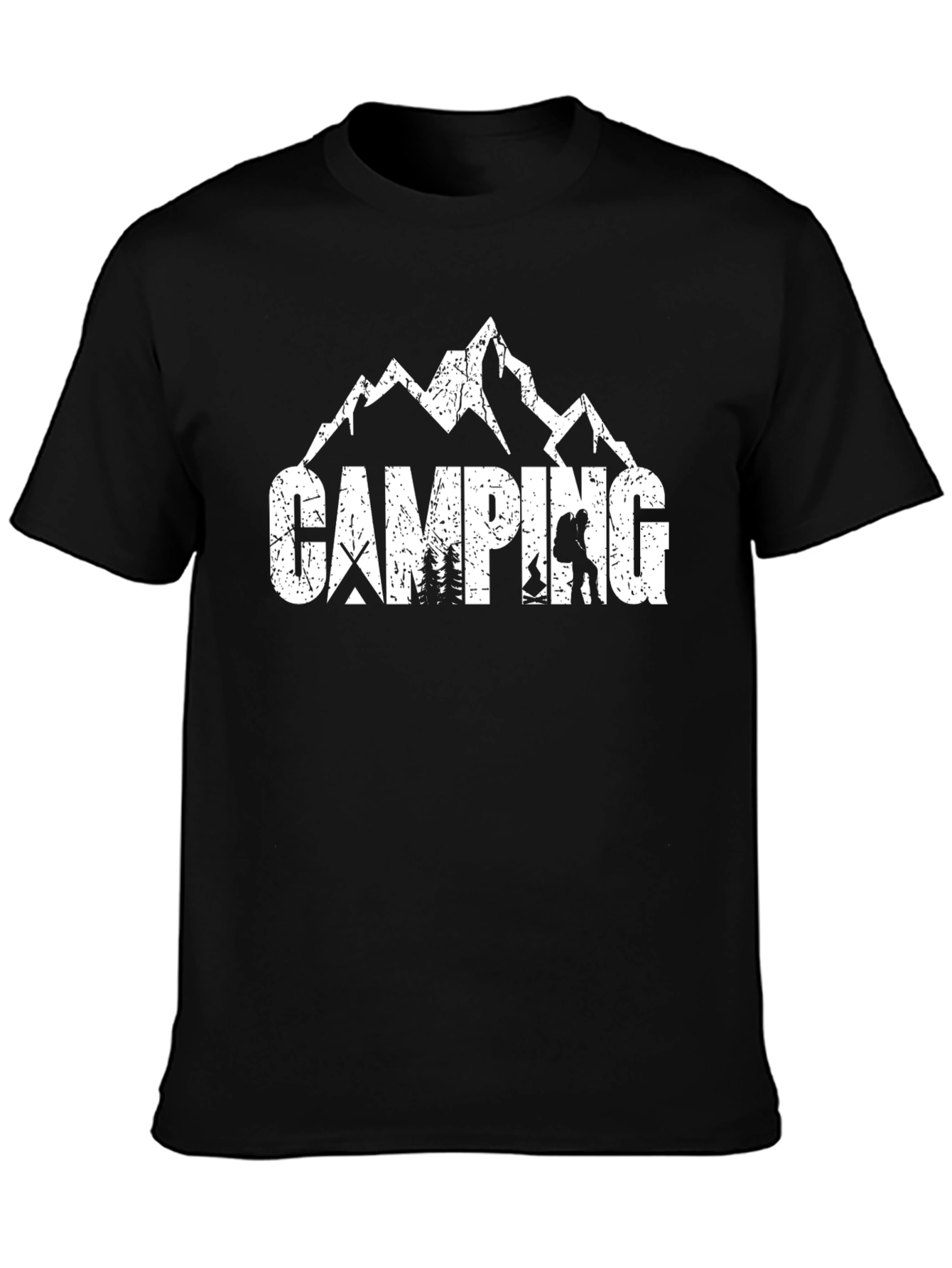 Camping Adventure T-Shirt - Black